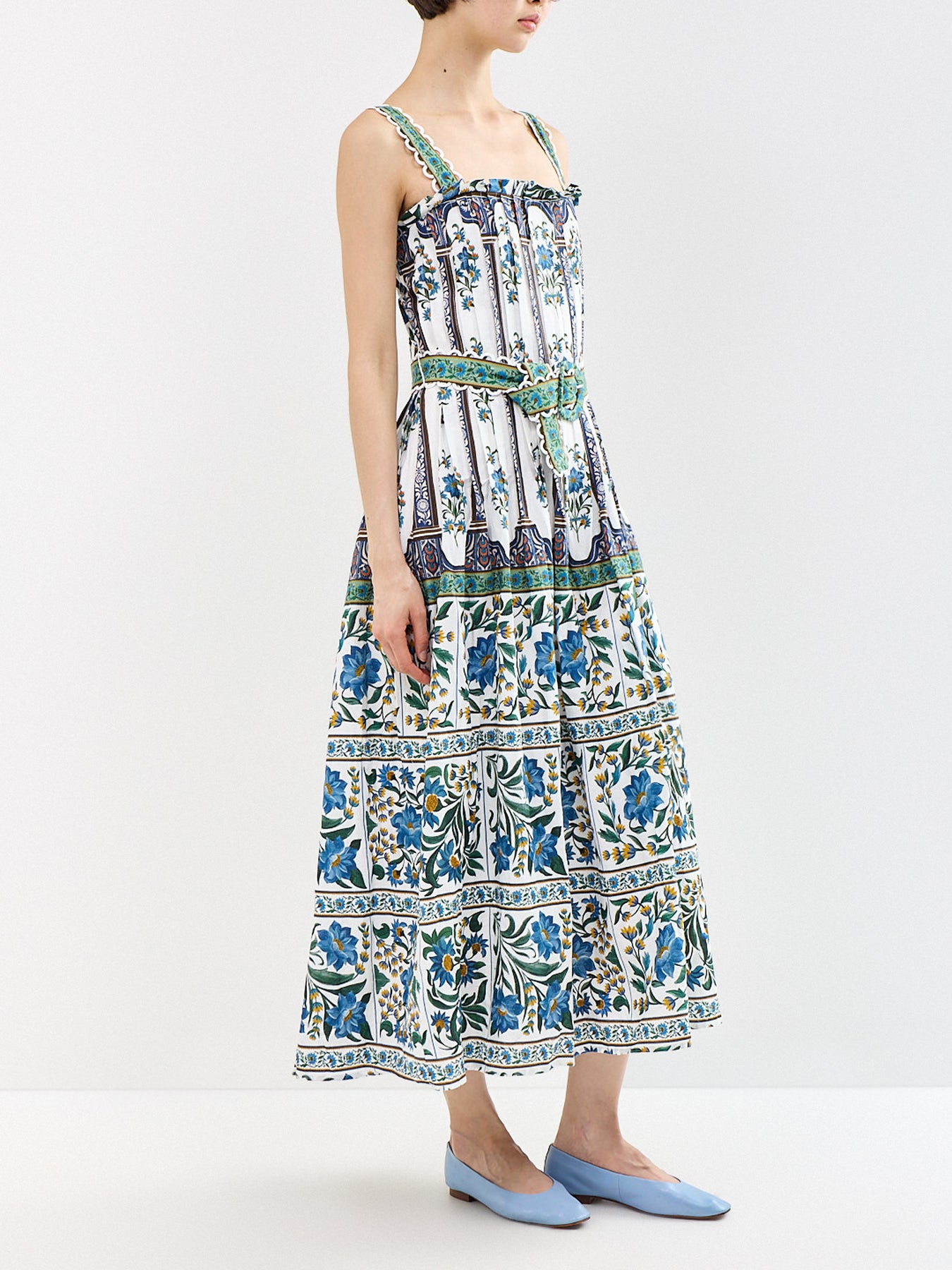 Manoela Sleeveless Belted Maxi Dress