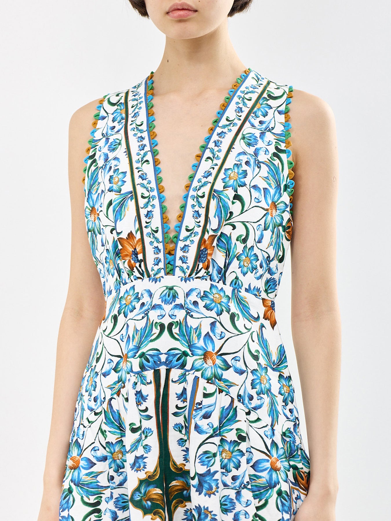 Flora Tile Midi Dress