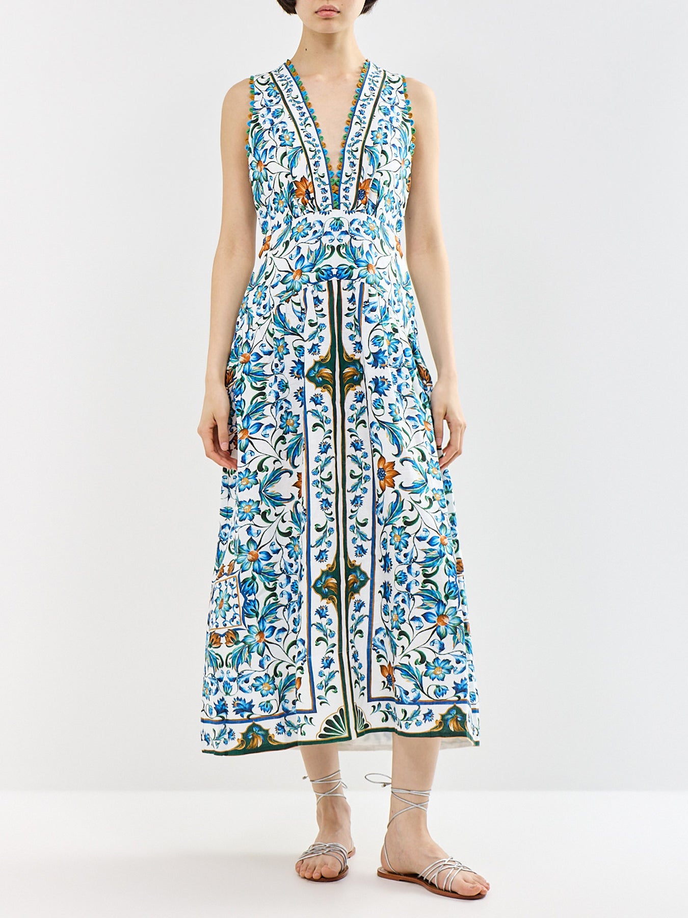 Flora Tile Midi Dress