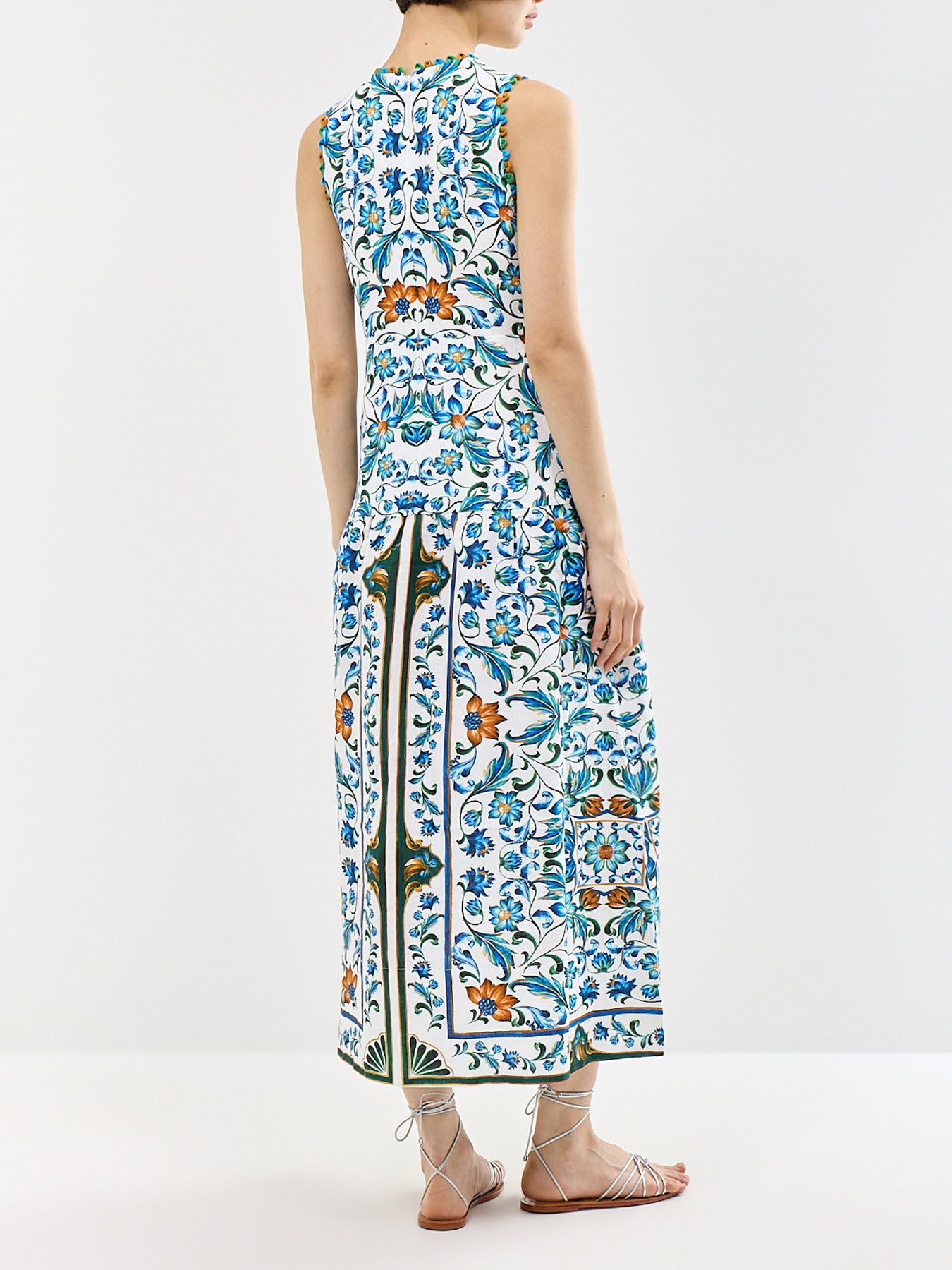 Flora Tile Midi Dress