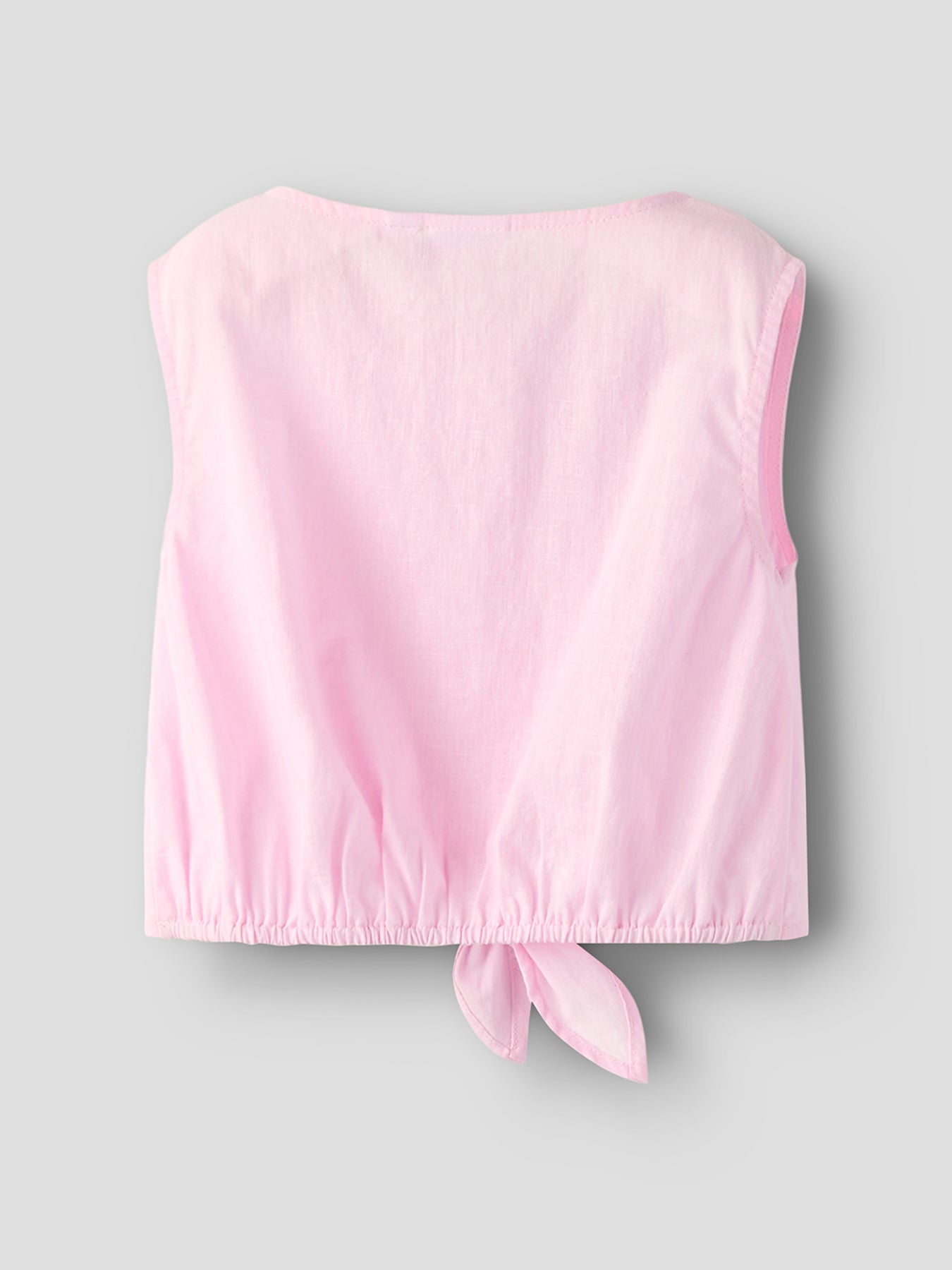 Kids' Sleeveless Cotton Linen Top Pink