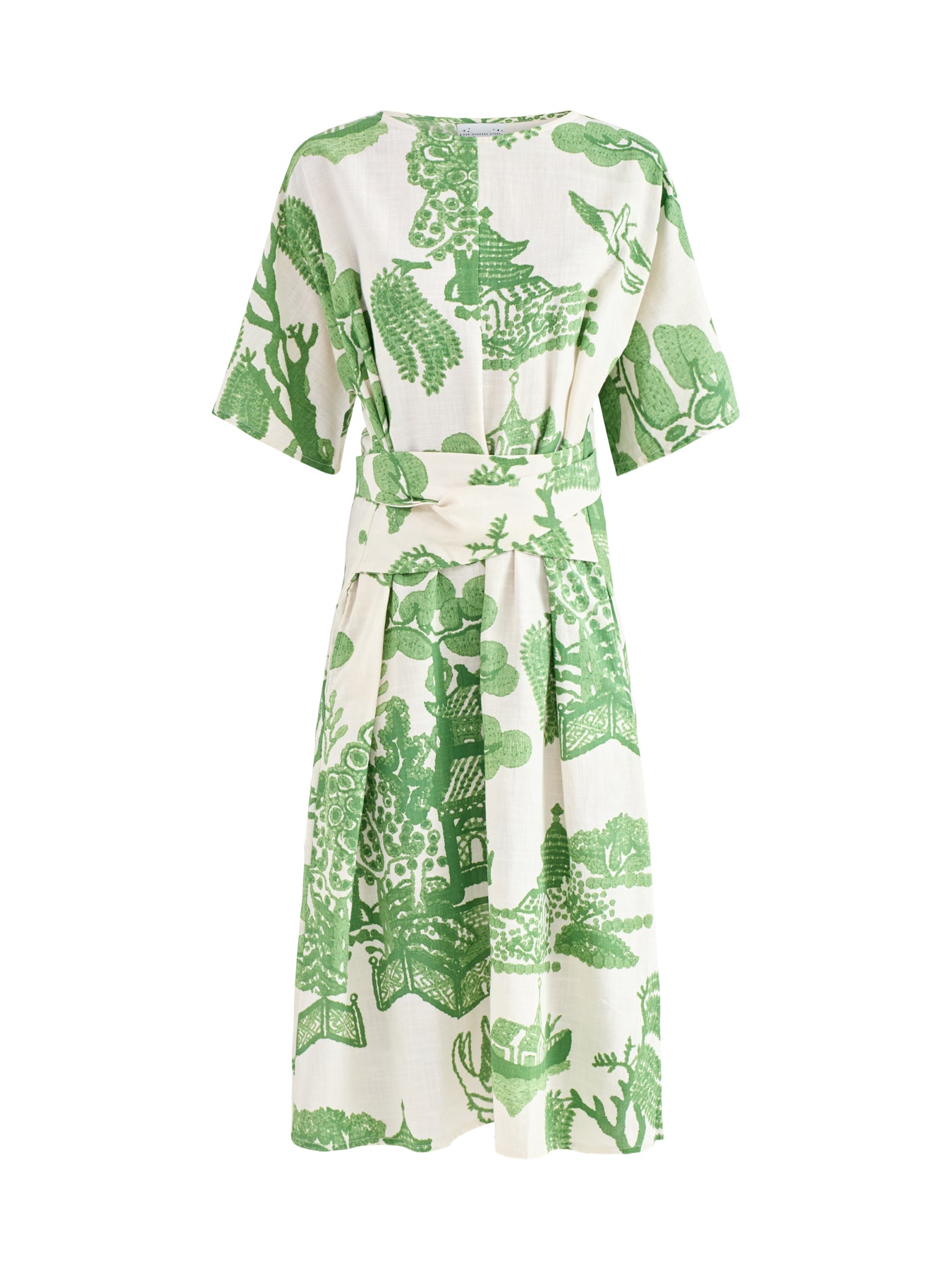 Belted Dress Giant Willow Green