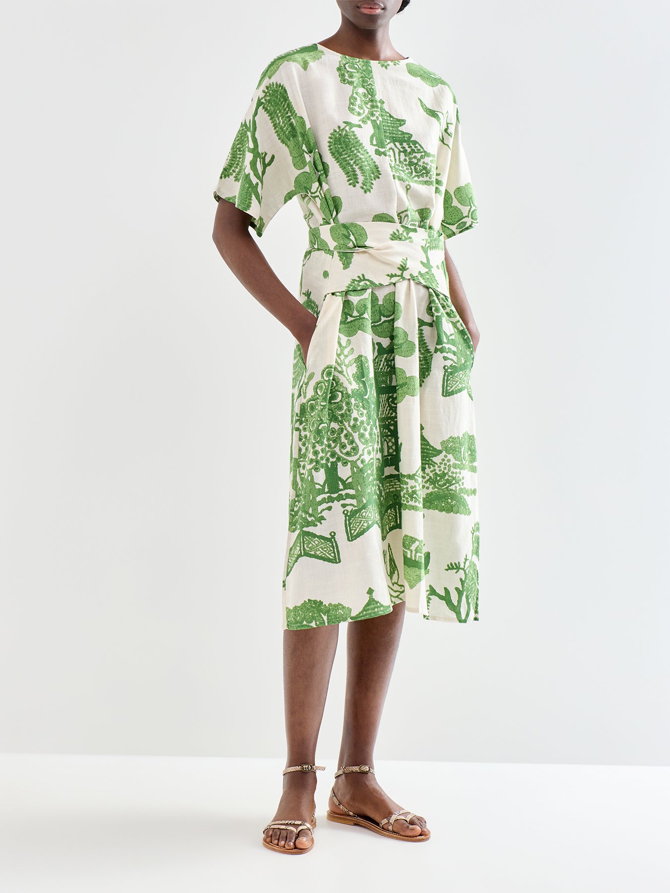 Belted Dress Giant Willow Green Fenwick Belted Dress Giant Willow Green Fenwick