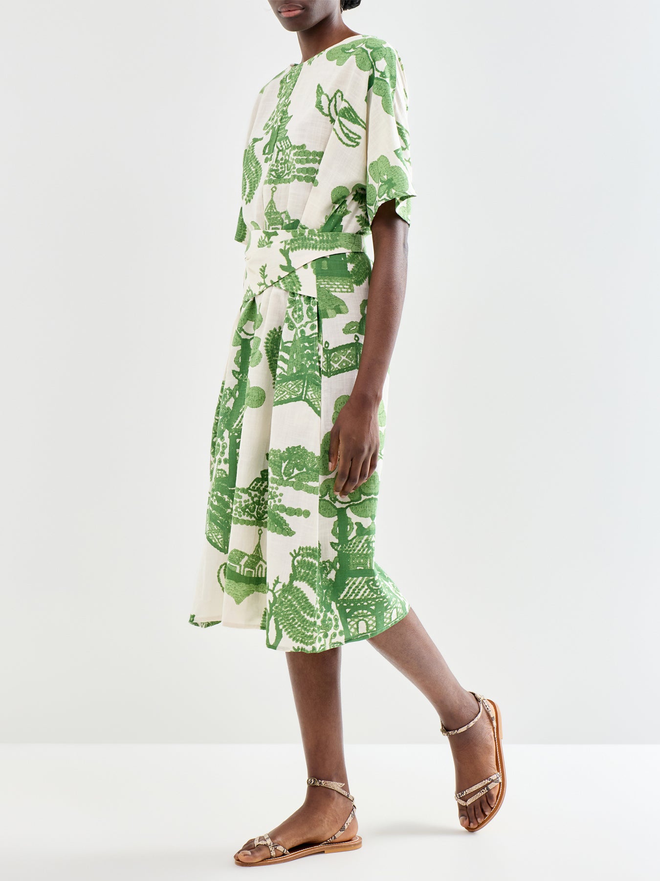 Belted Dress Giant Willow Green