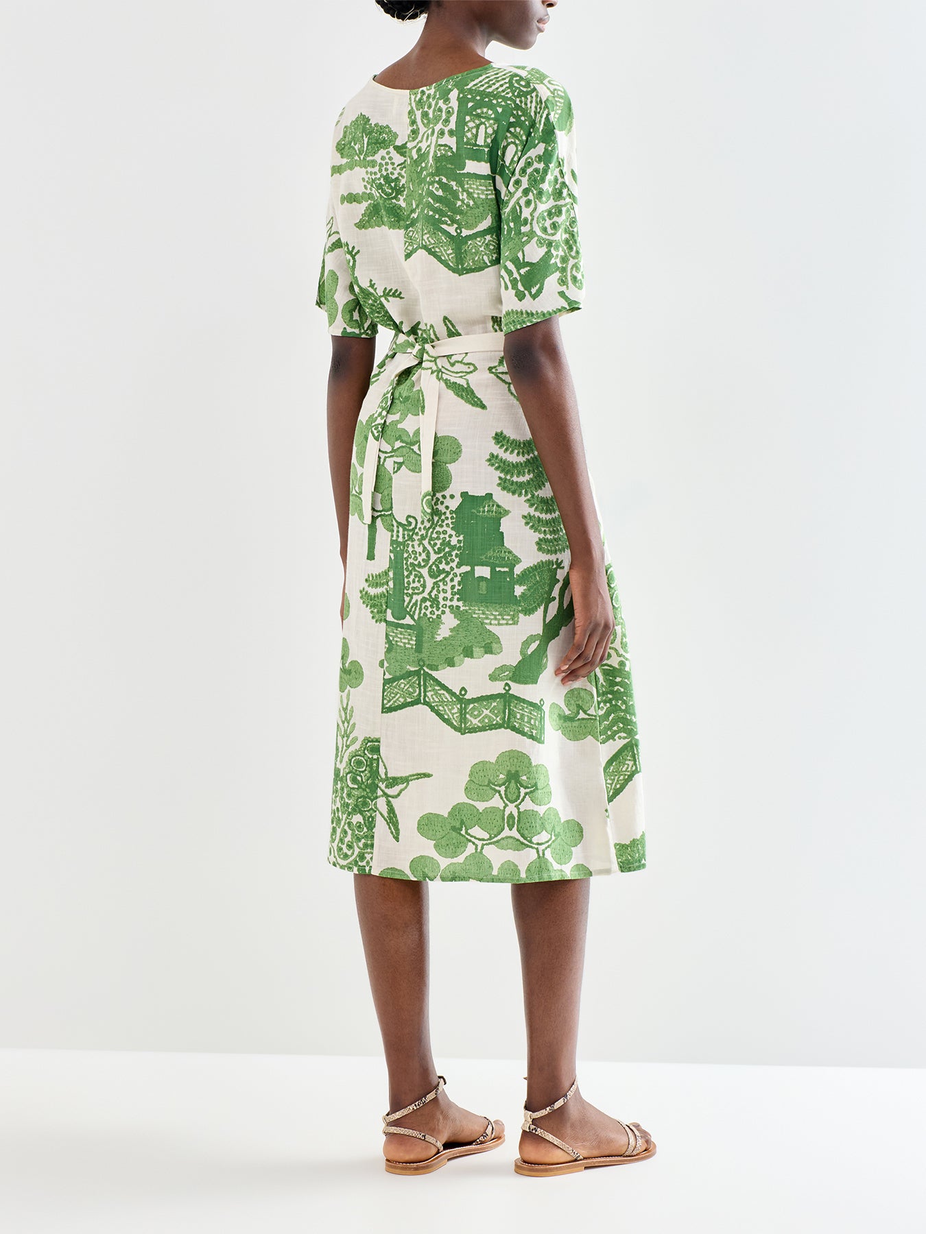 Belted Dress Giant Willow Green