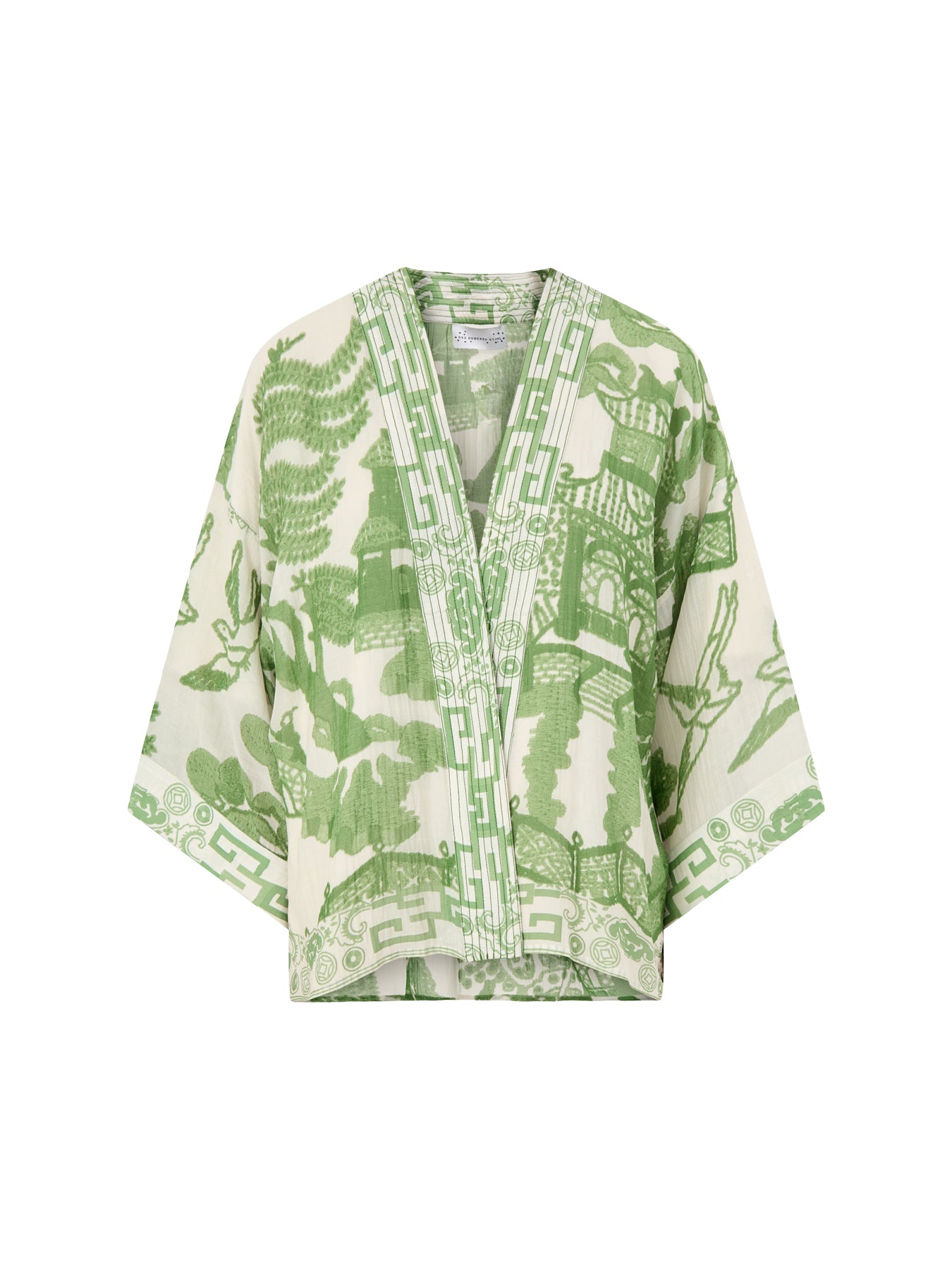 Giant Willow Print Kimono Green