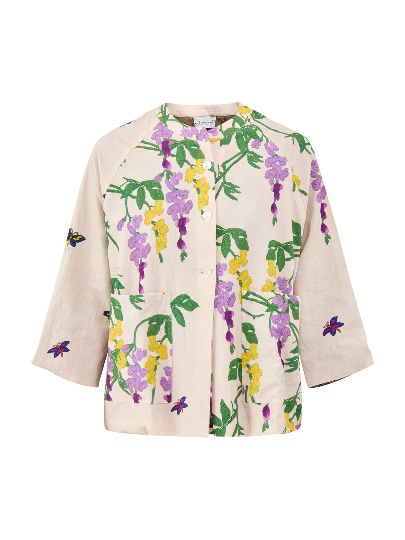 Wisteria Print Shirt Lilac