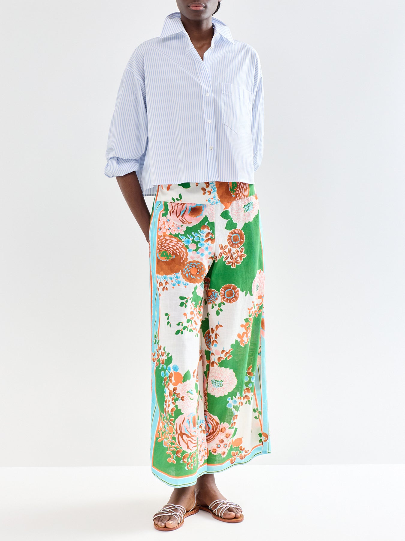 Kitsch Bouquet Wide Leg Trousers Multi
