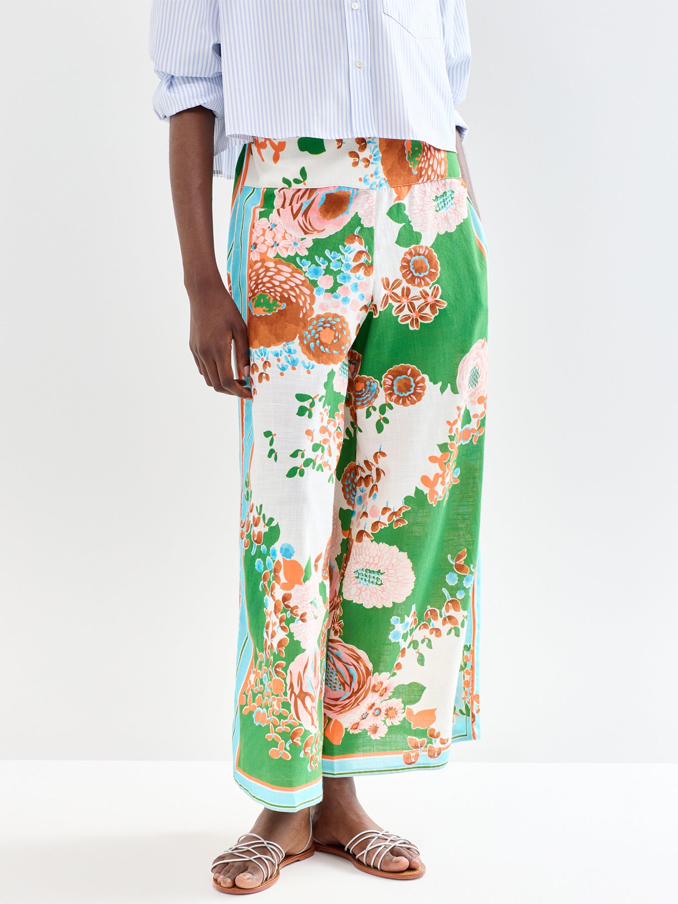 Kitsch Bouquet Wide Leg Trousers Multi
