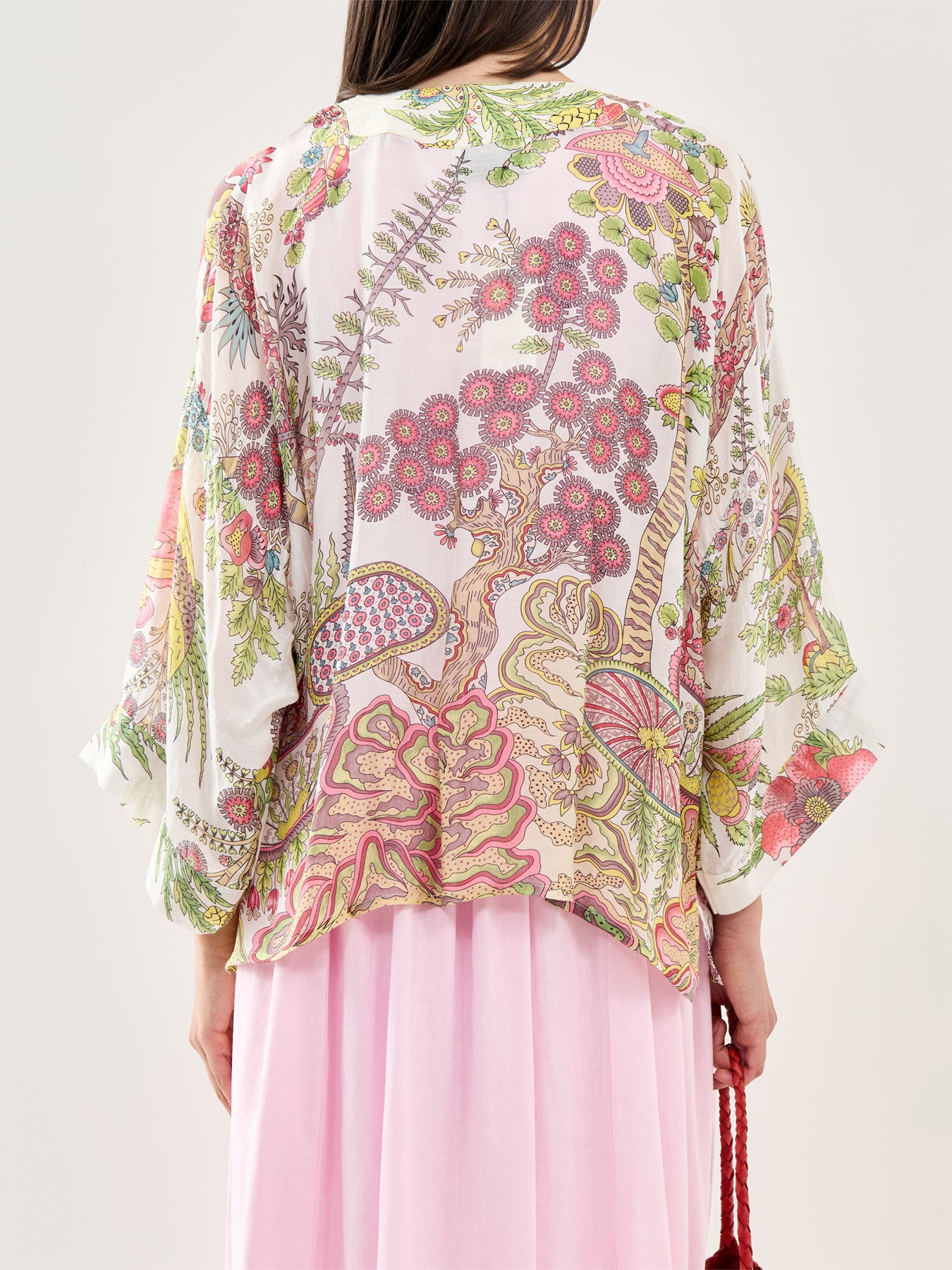 Boho Gardens Print Kimono Cream