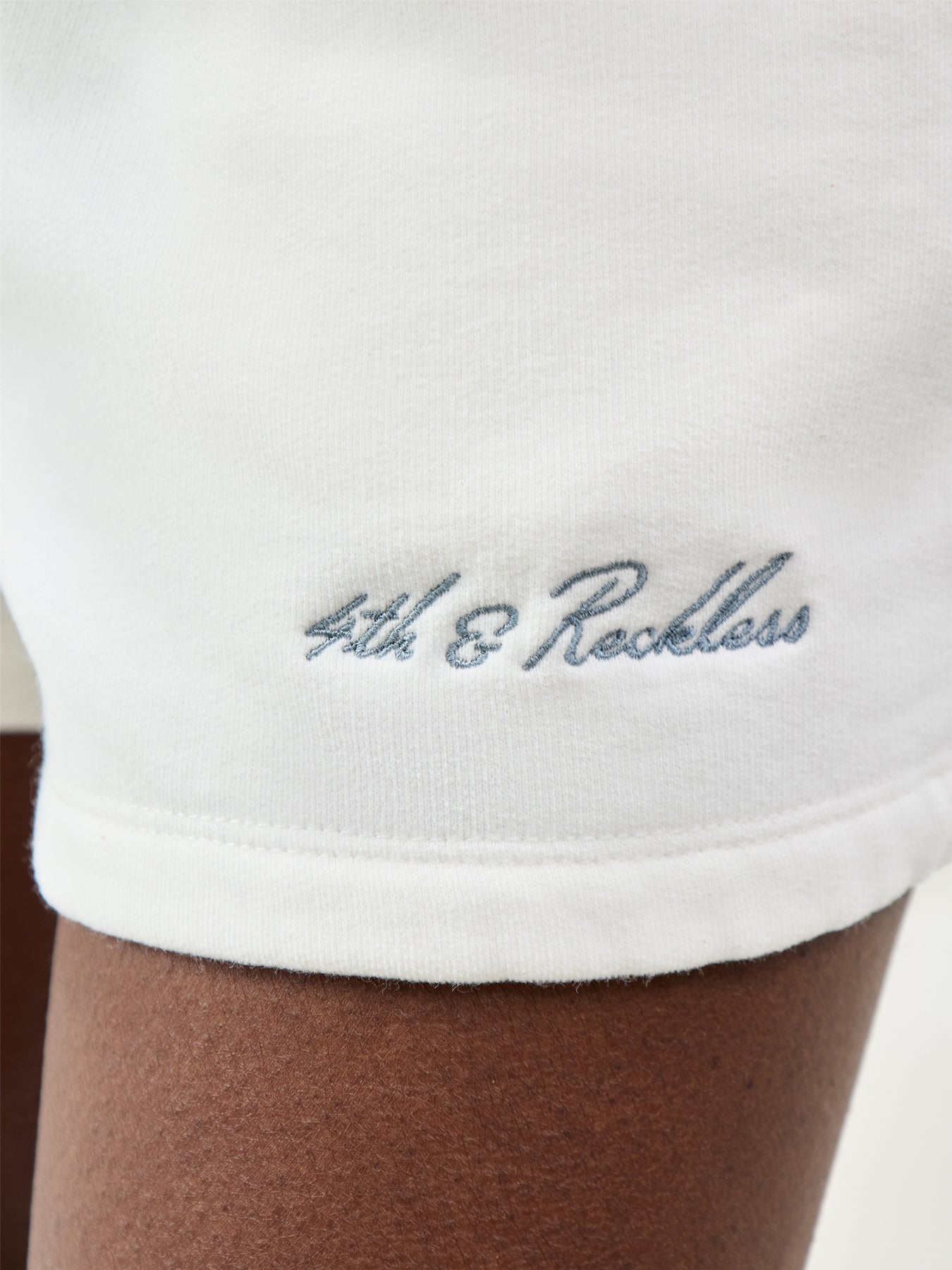 Clover Sweat Shorts White
