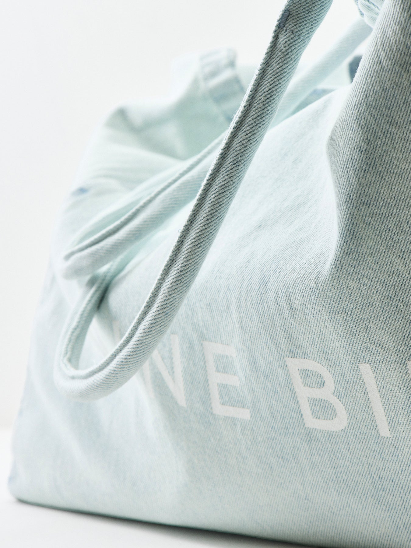 Leo Denim Tote Bag Blue