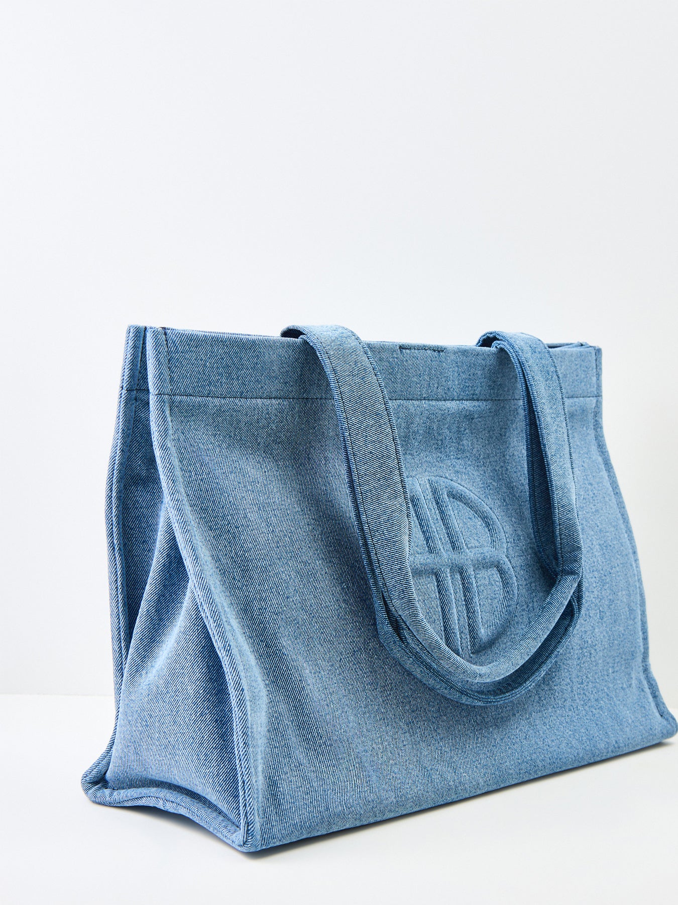Lara Cotton Tote Bag Blue