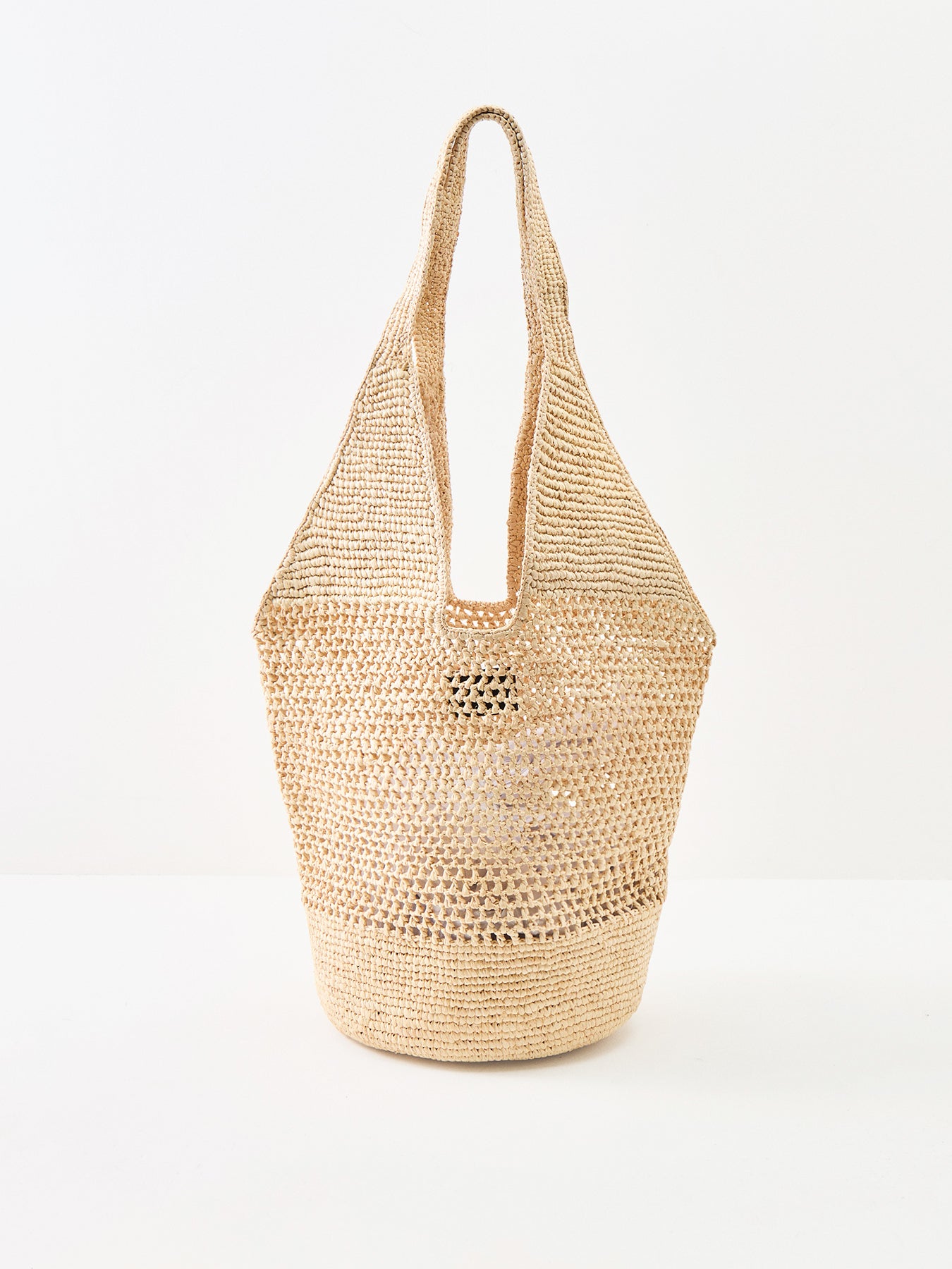 Leah Logo Hobo Bag Natural