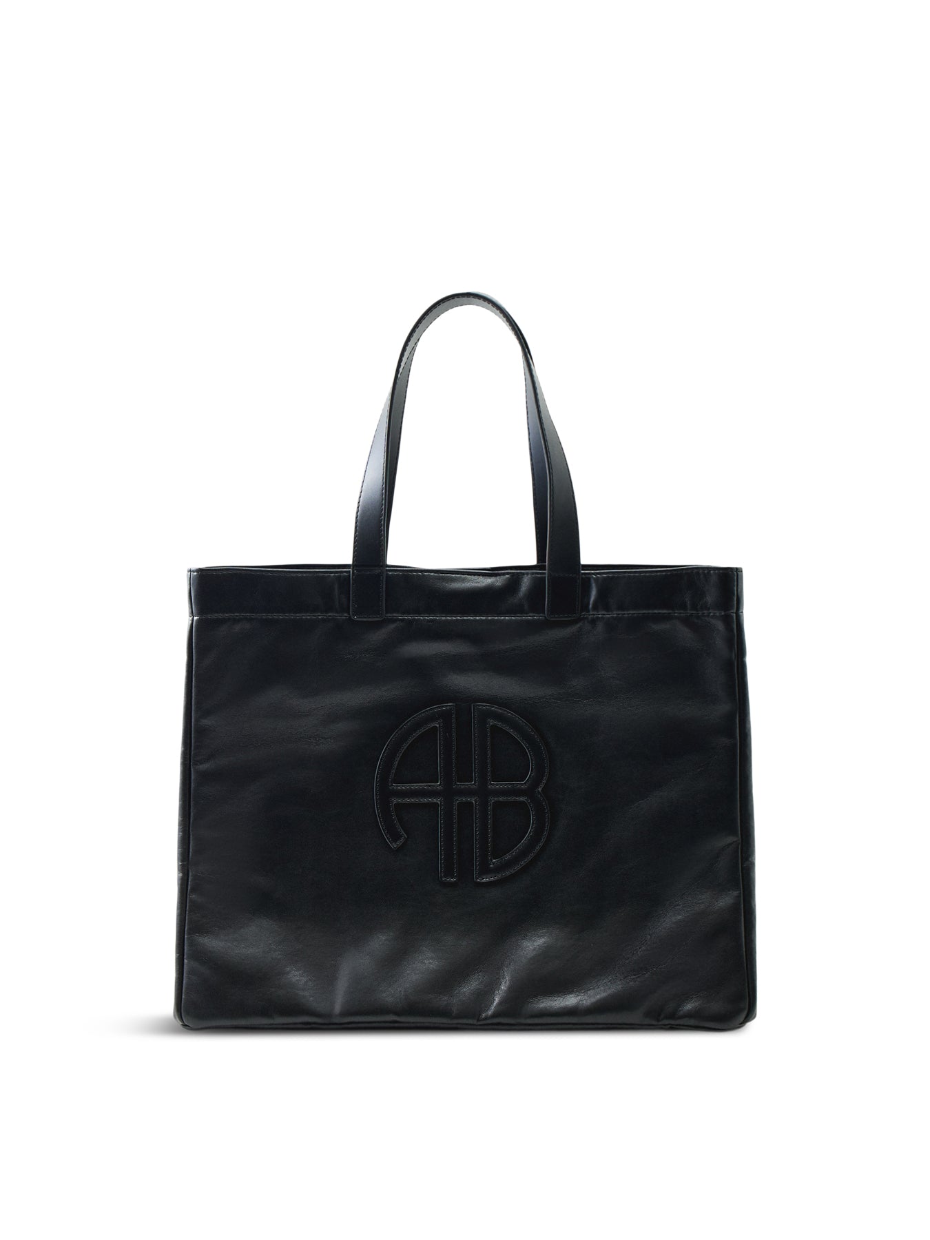 Large Rio Recycled Leather Tote Bag Black