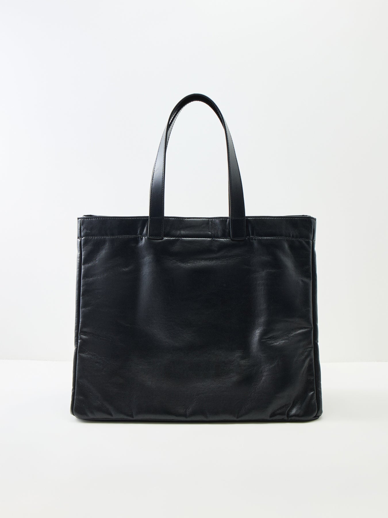 Large Rio Recycled Leather Tote Bag Black