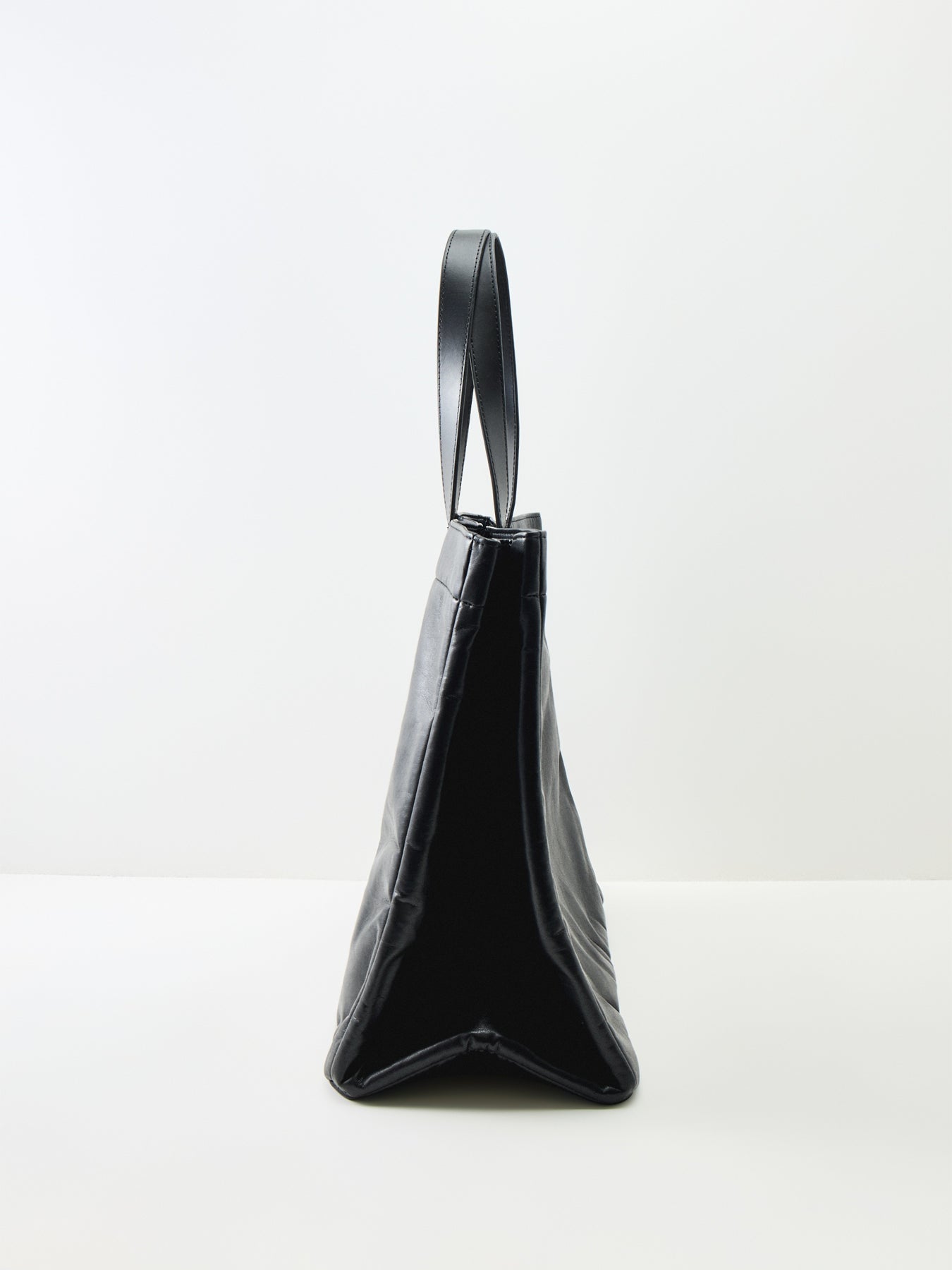 Large Rio Recycled Leather Tote Bag Black