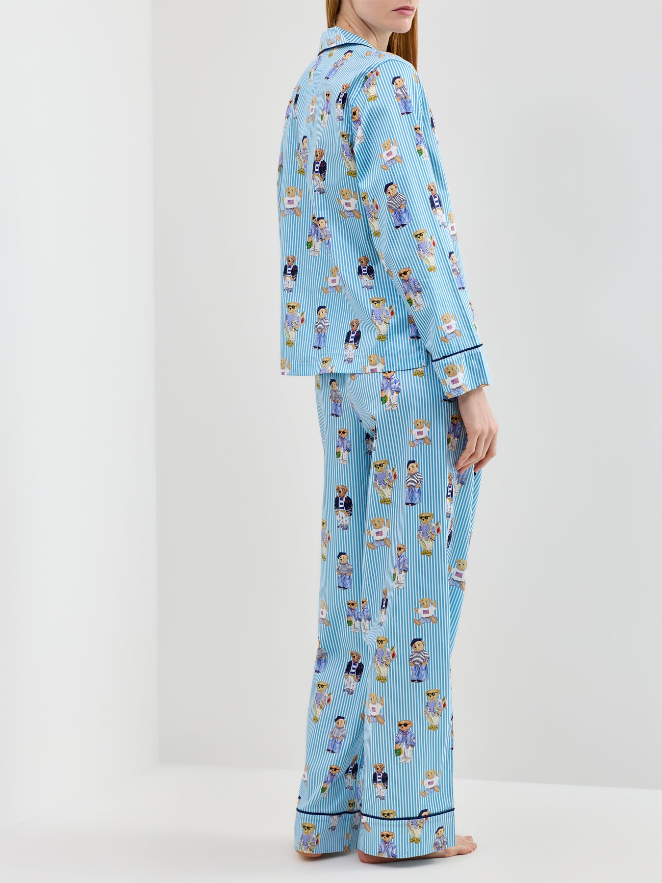 Iconic Oxford Bear Madison PJ Set Blue