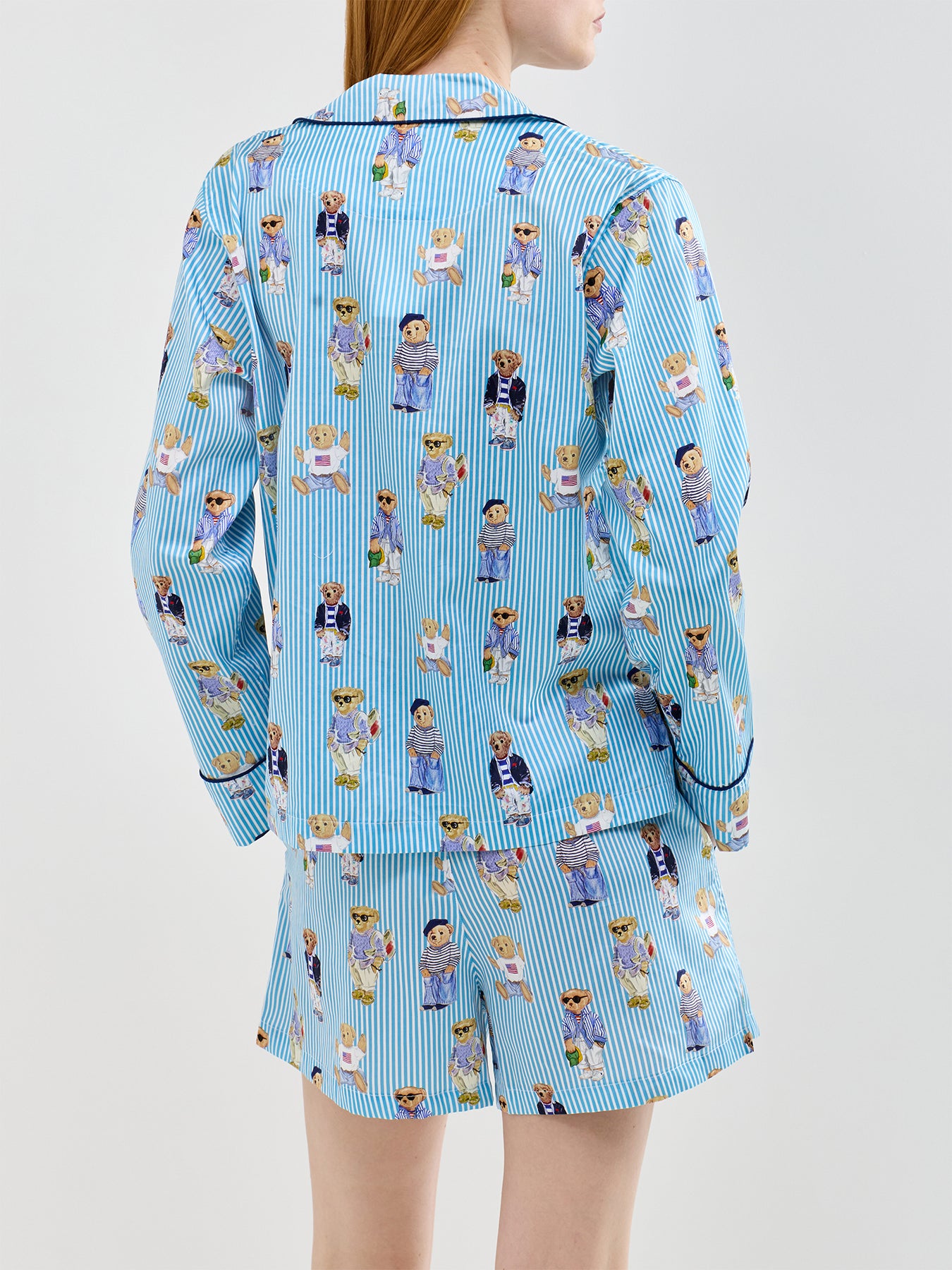 Shirting Stripes Sleep Boxer Blue