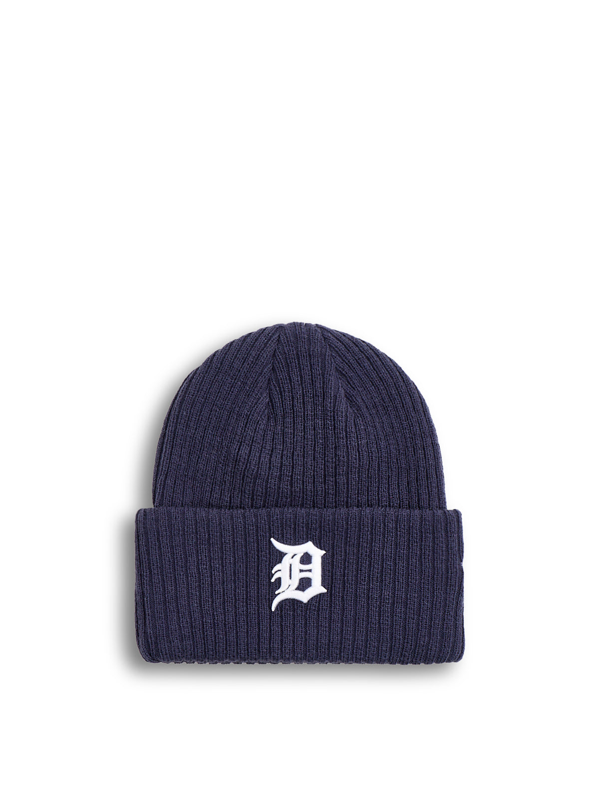 Wool Blend Wide Cuff Beanie - Navy