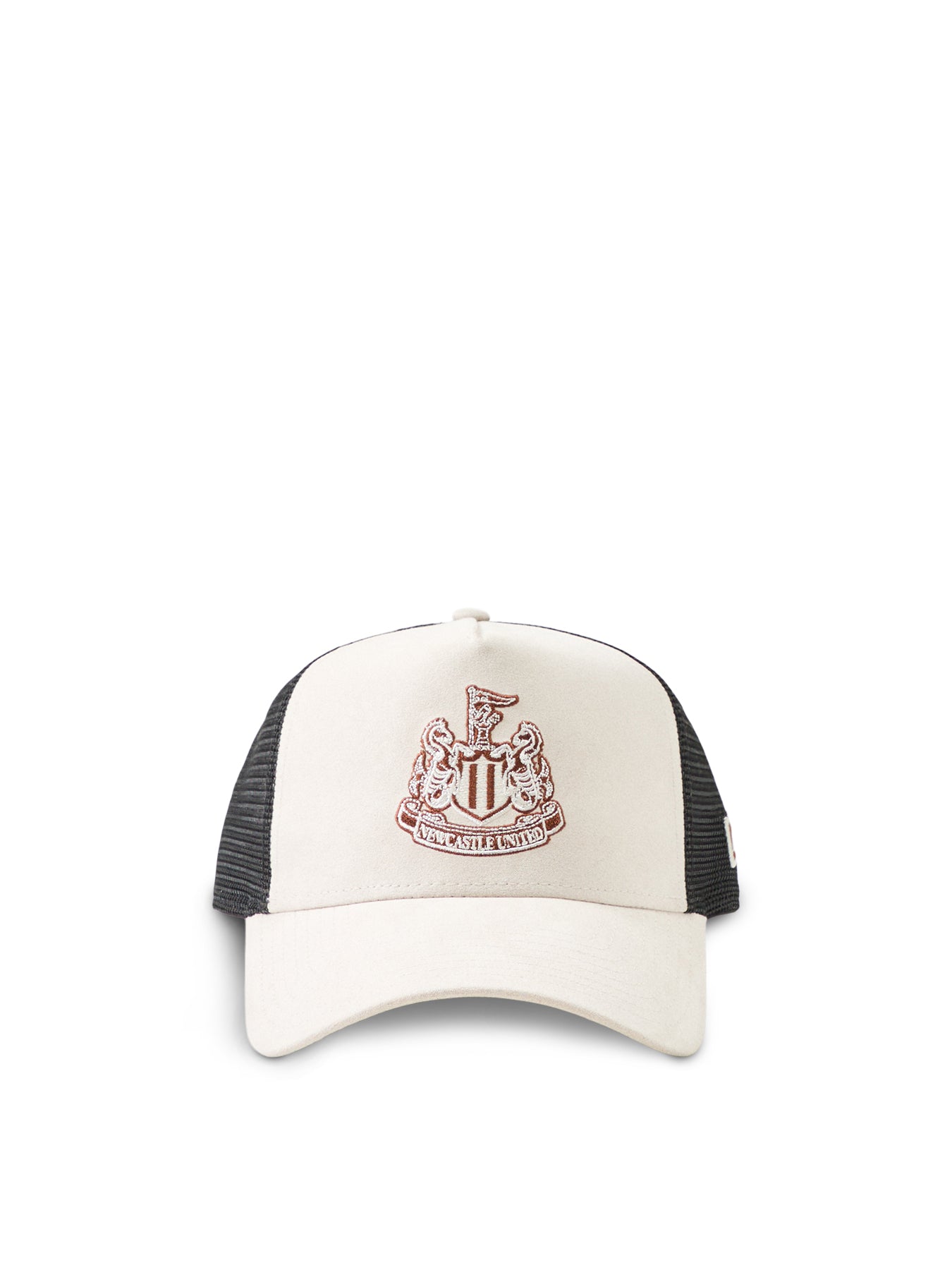 Faux Suede Trucker Newcastle Cap White