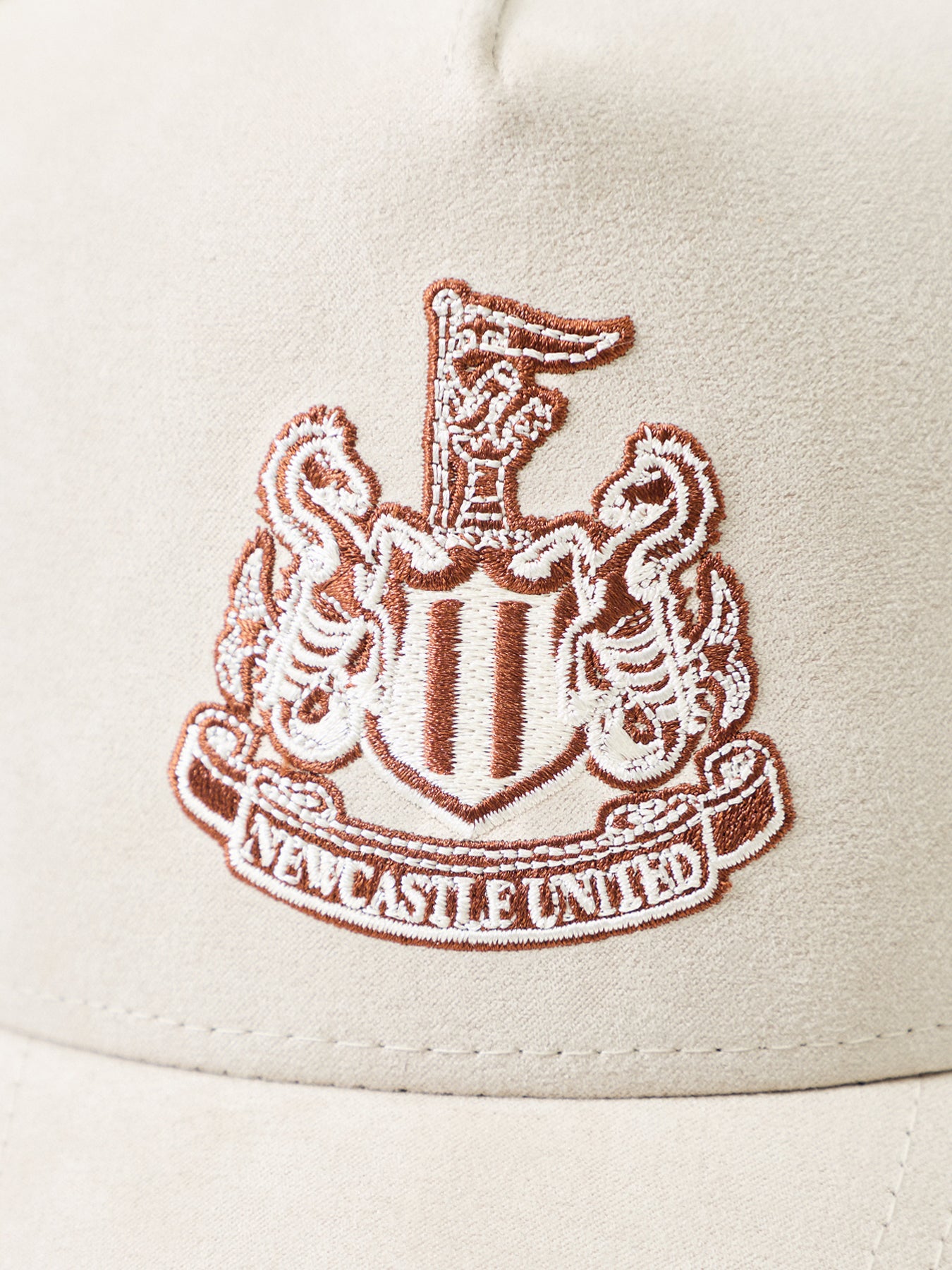Faux Suede Trucker Newcastle Cap White