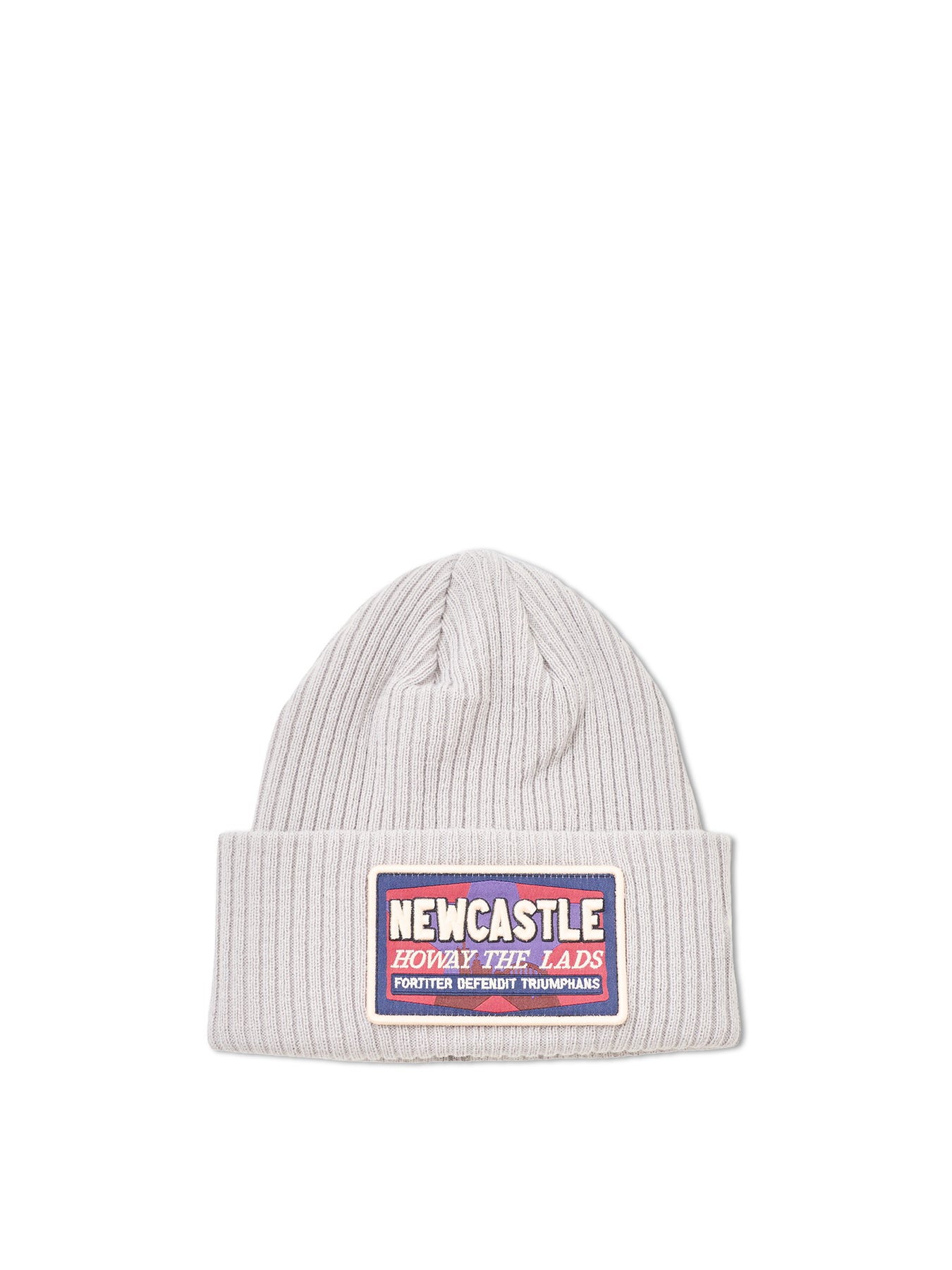 Newcastle United FC Patch Ribbed Cuff Beanie Grey