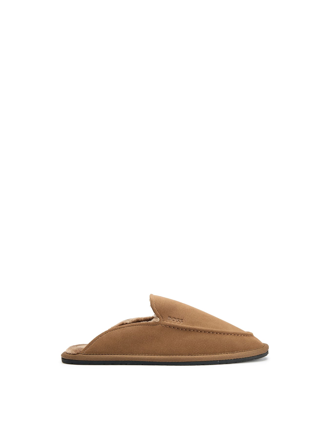 Home Mule Suede Slippers - Chestnut Tan