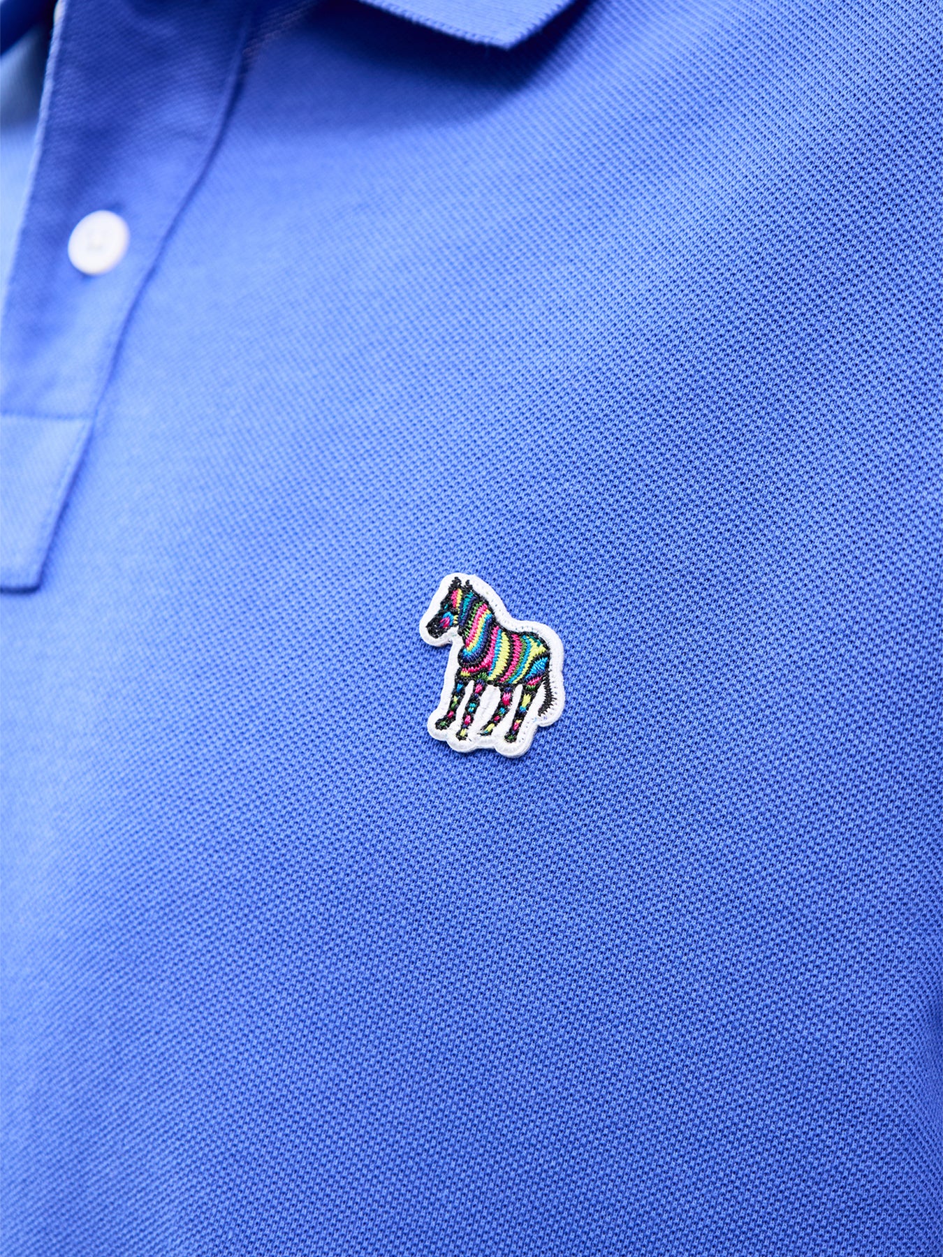 Zebra Polo Top Blue