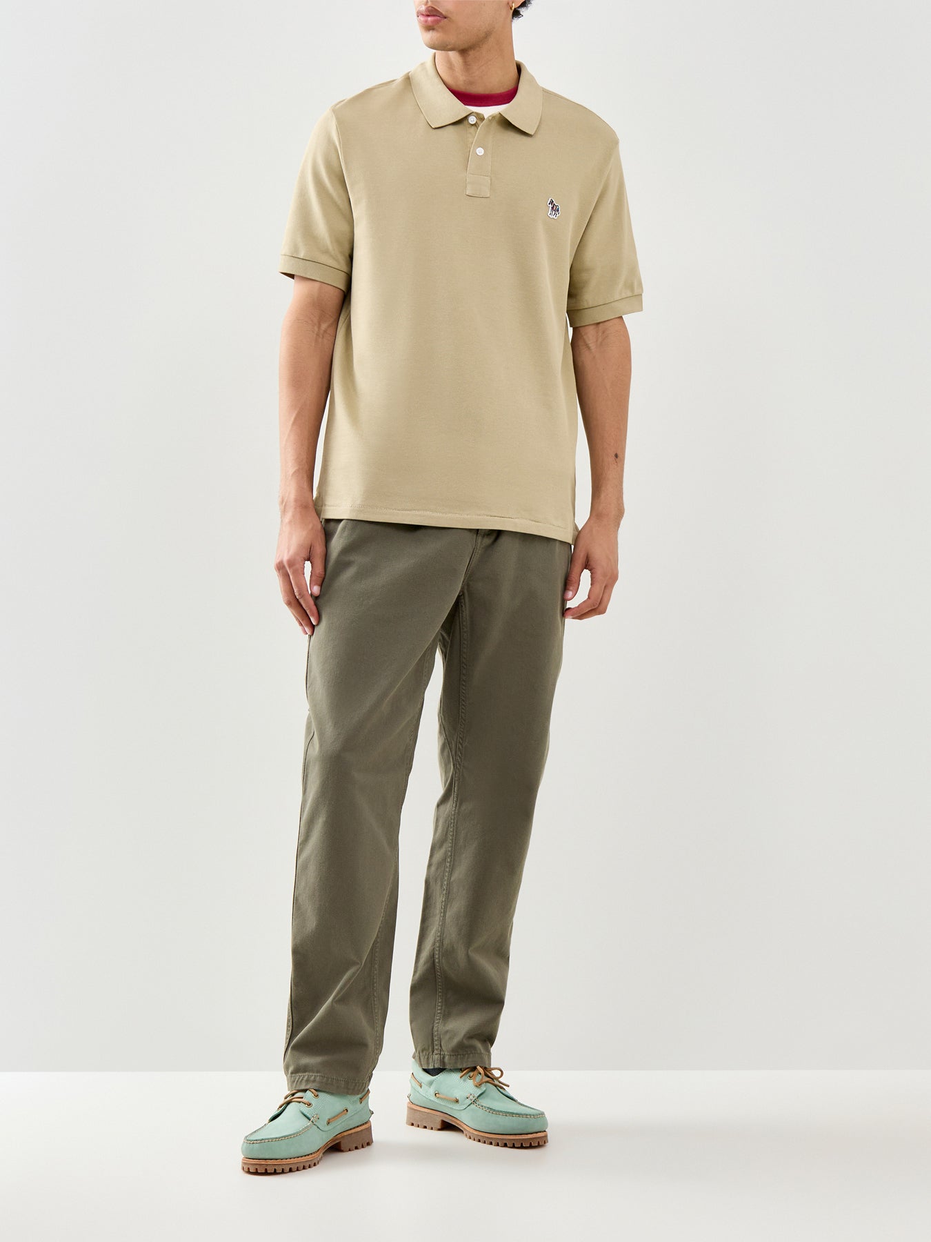 Zebra Polo Shirt Beige