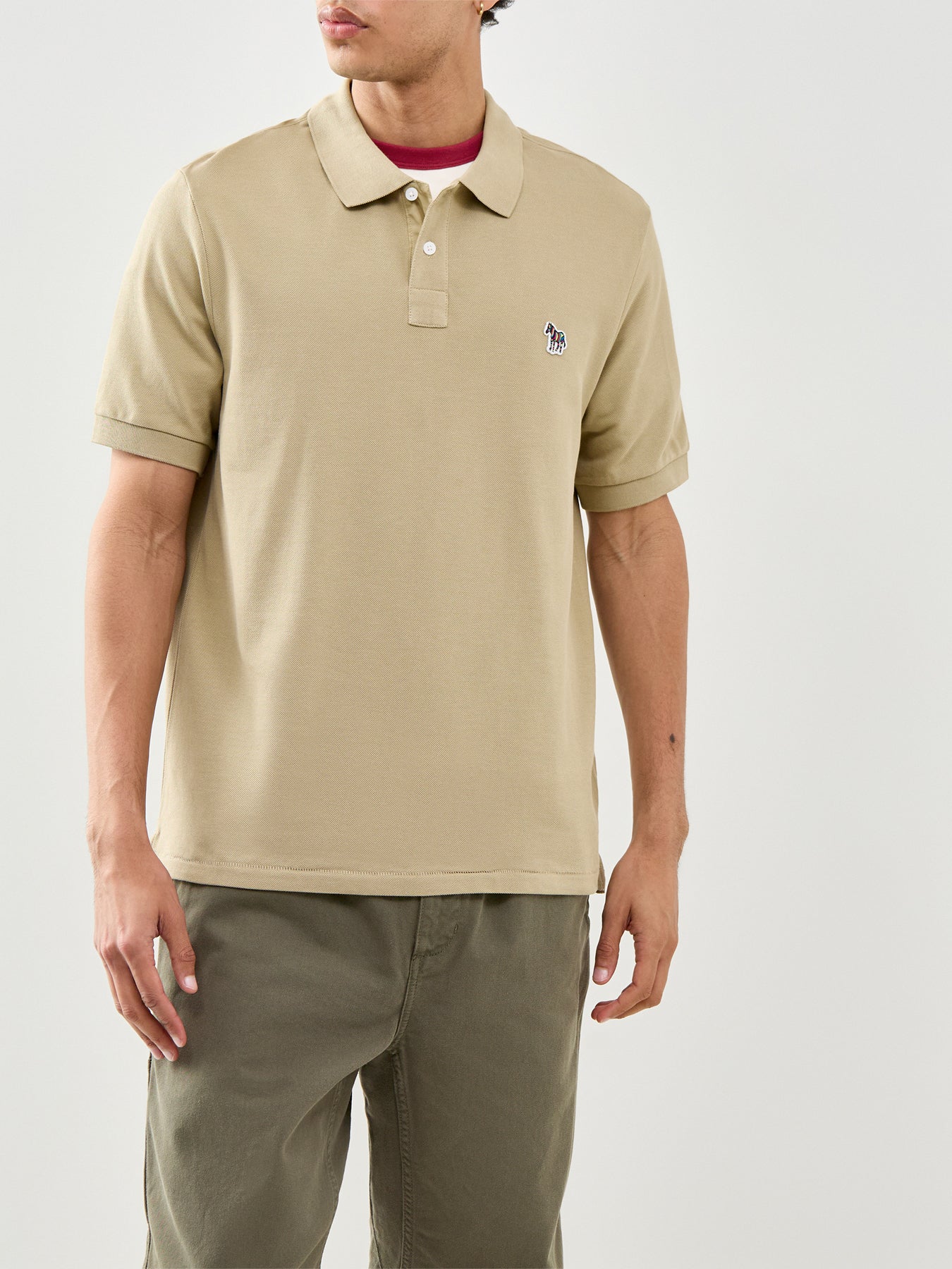 Zebra Polo Shirt Beige