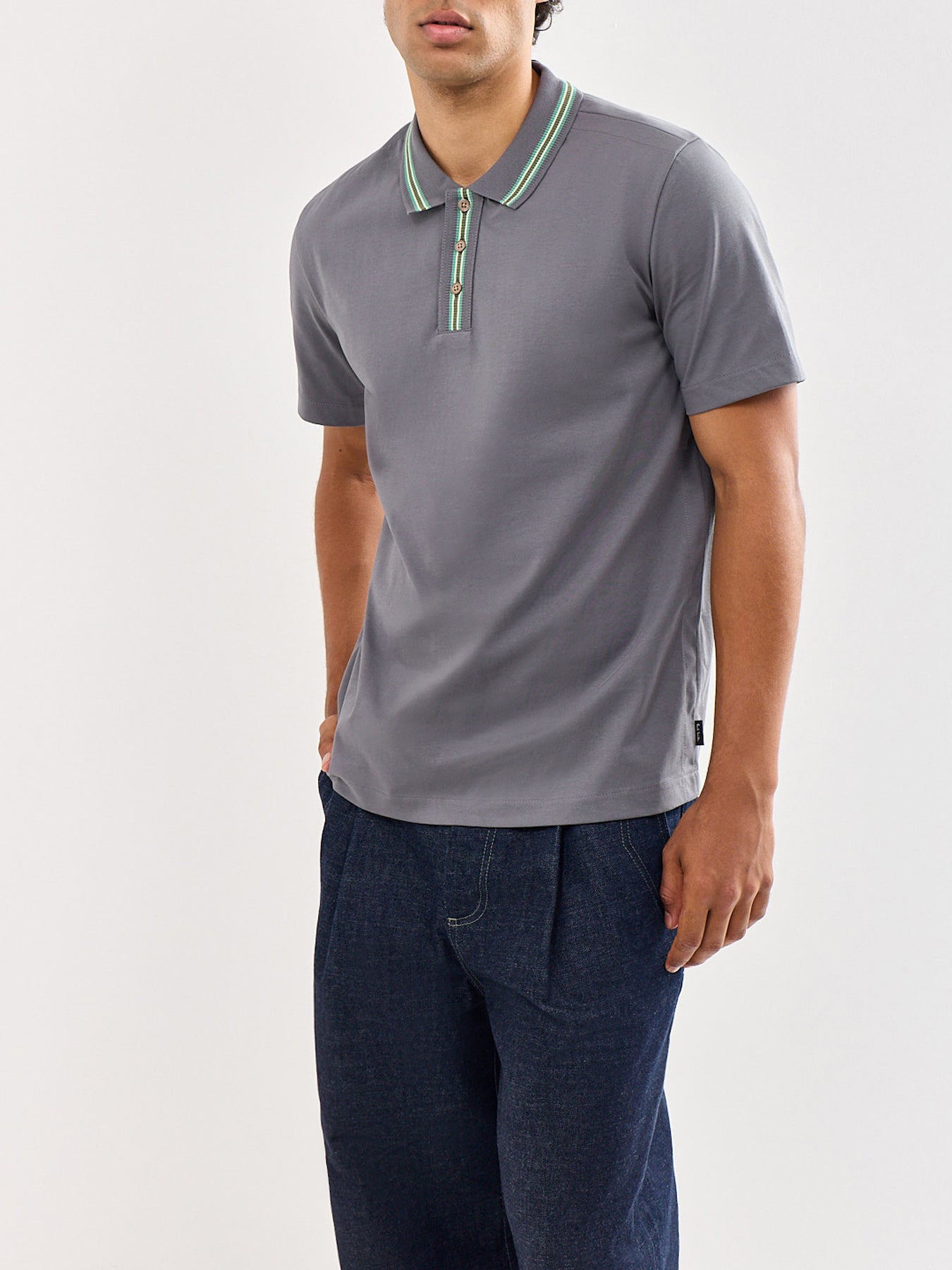 Plaquet Polo Shirt Grey