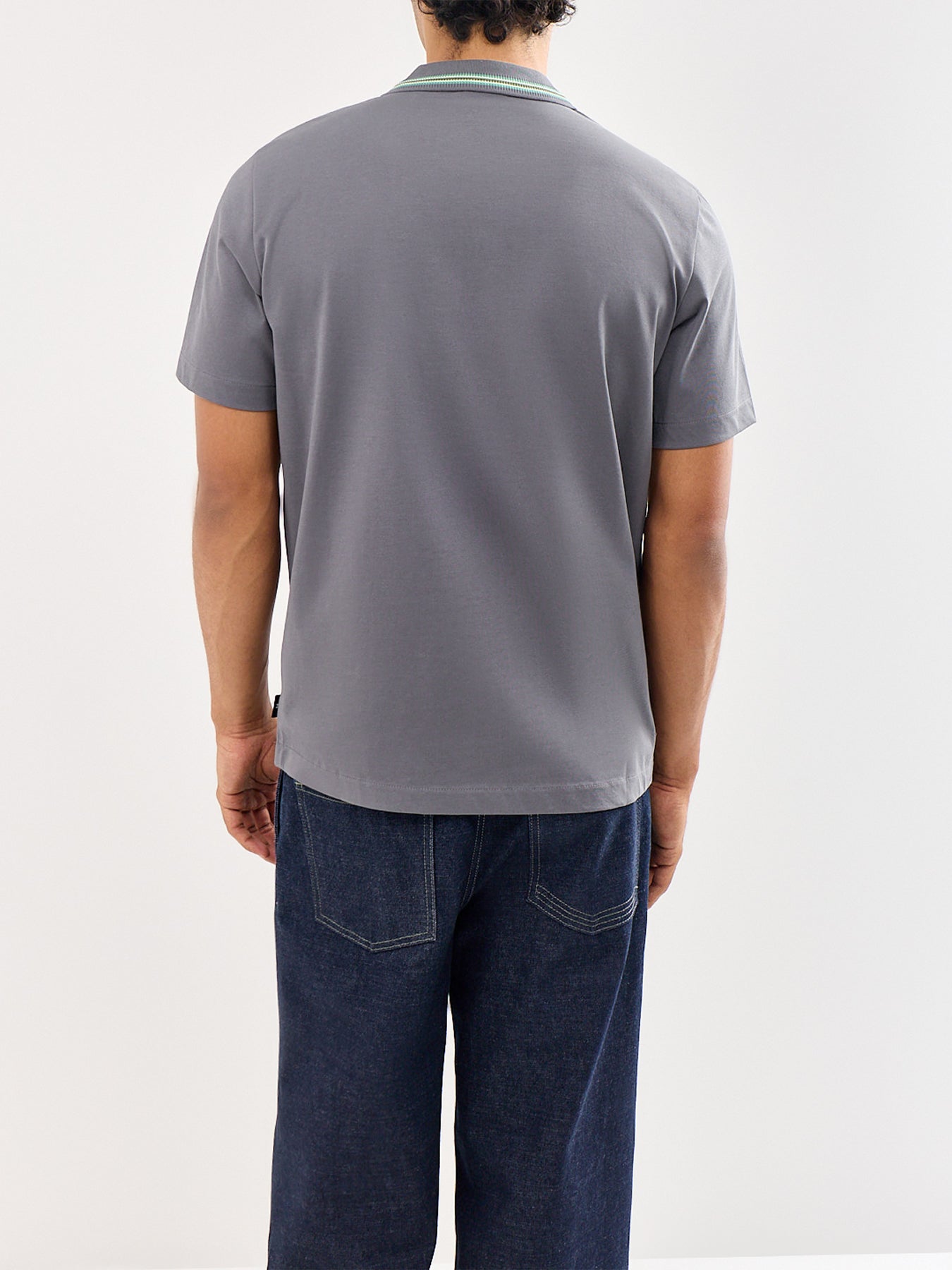 Plaquet Polo Shirt Grey
