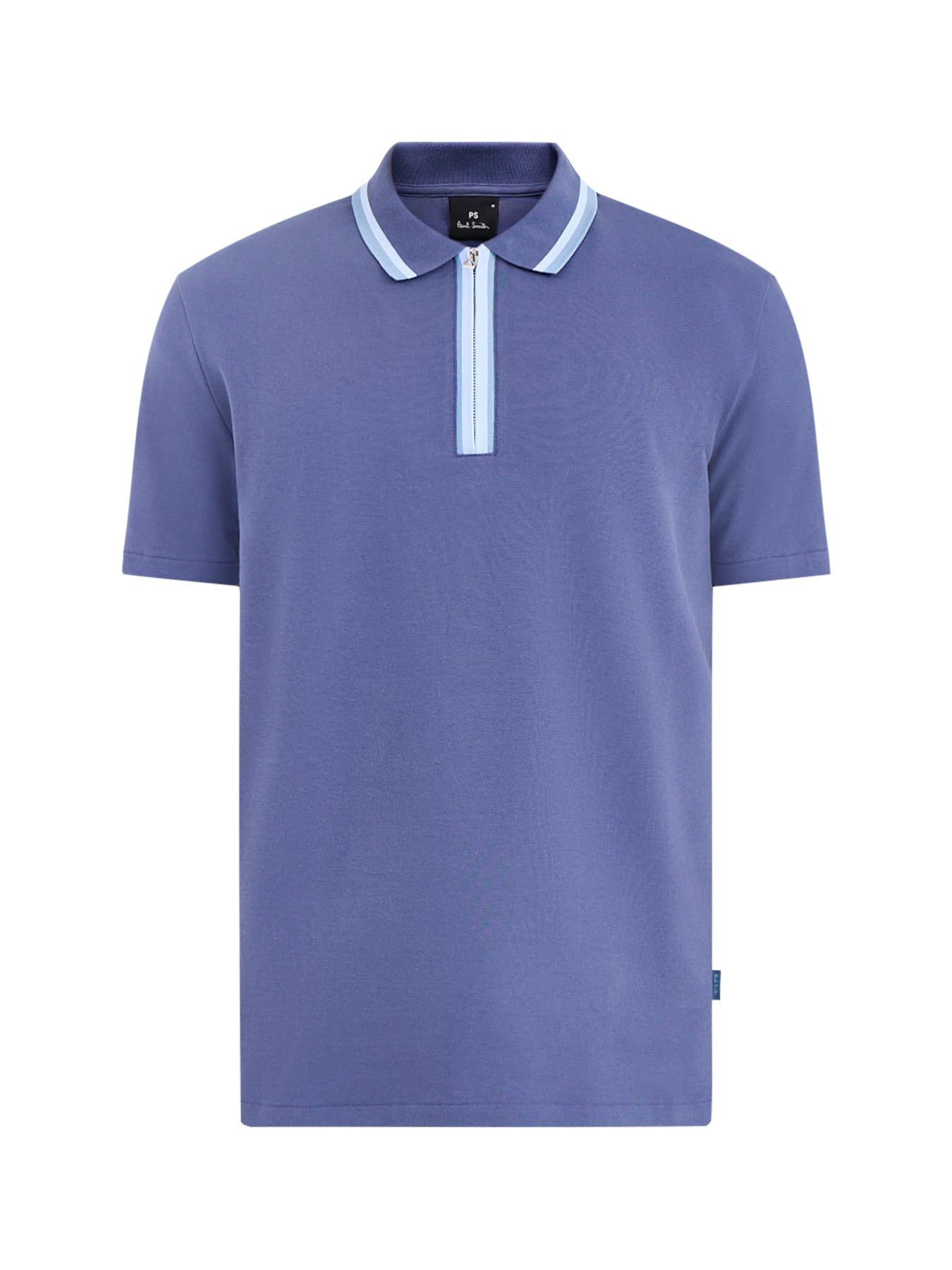 Zip Polo Shirt Blue