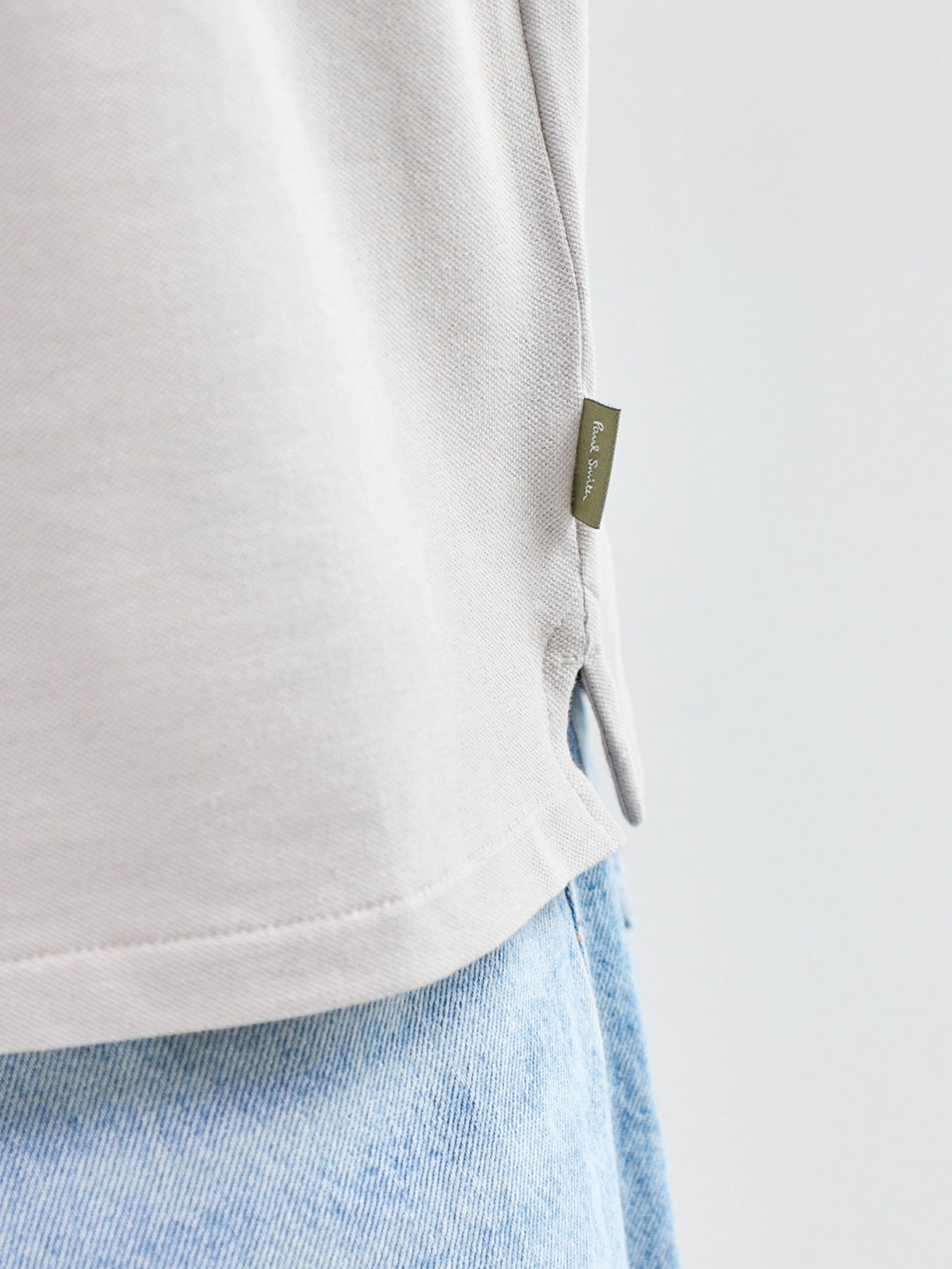 Zip Polo Shirt Grey