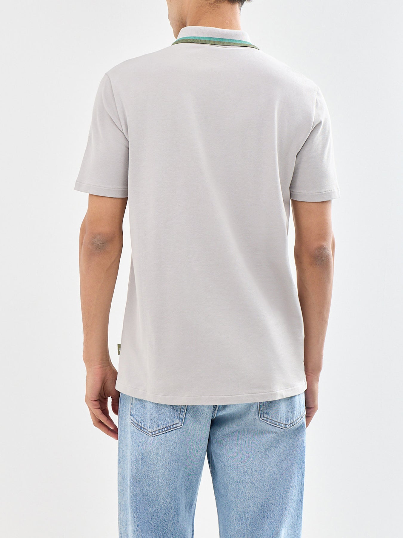 Zip Polo Shirt Grey