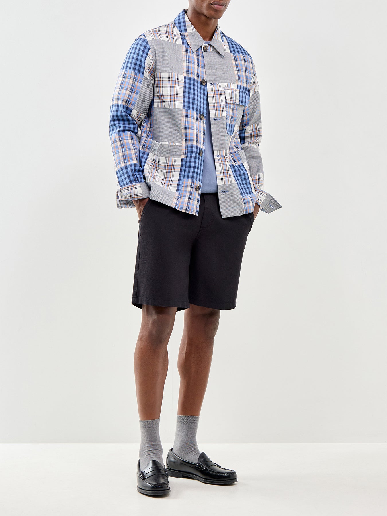 Patch Overshirt Blue