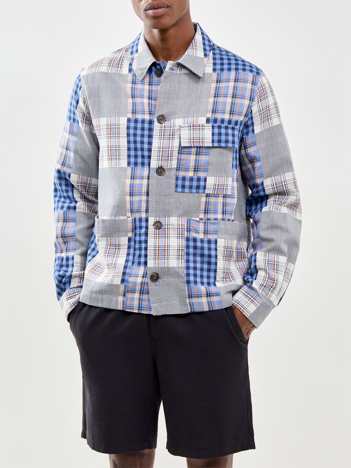 Patch Overshirt Blue