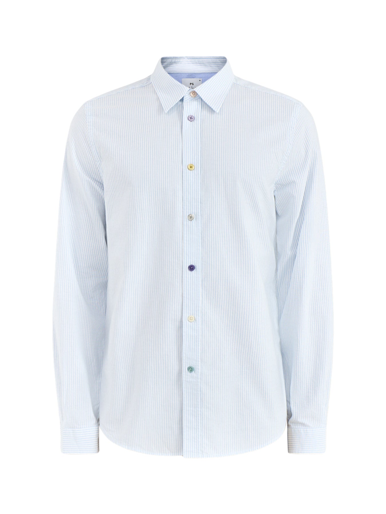 Oxford Stripe Cotton Shirt Blue