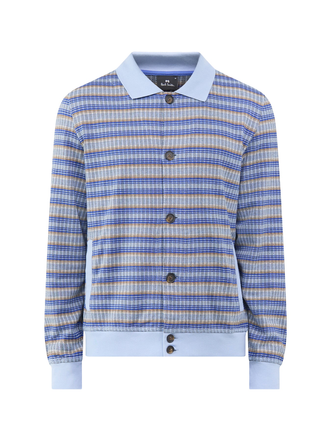 Texture Stripe Collar Cardigan