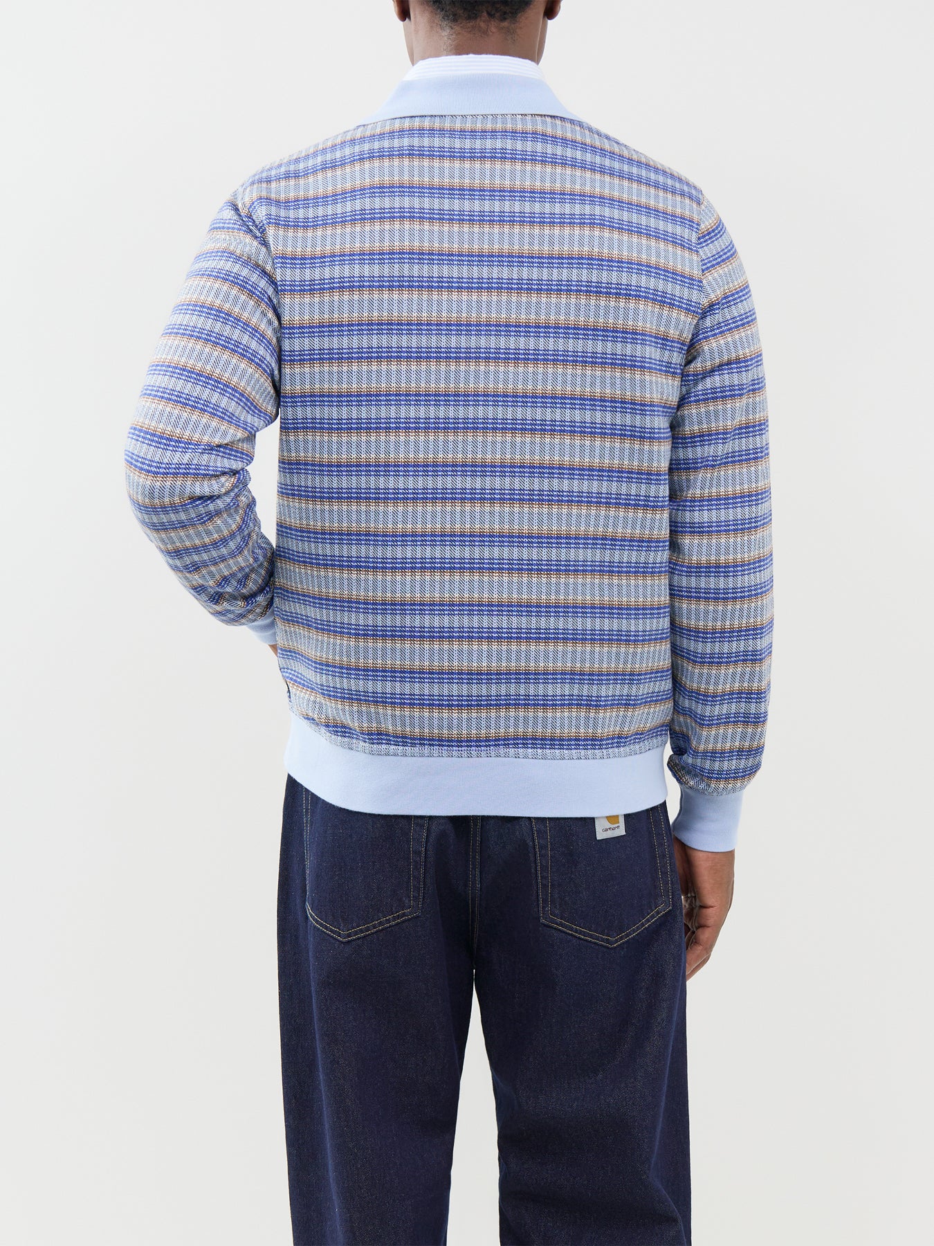 Texture Stripe Collar Cardigan