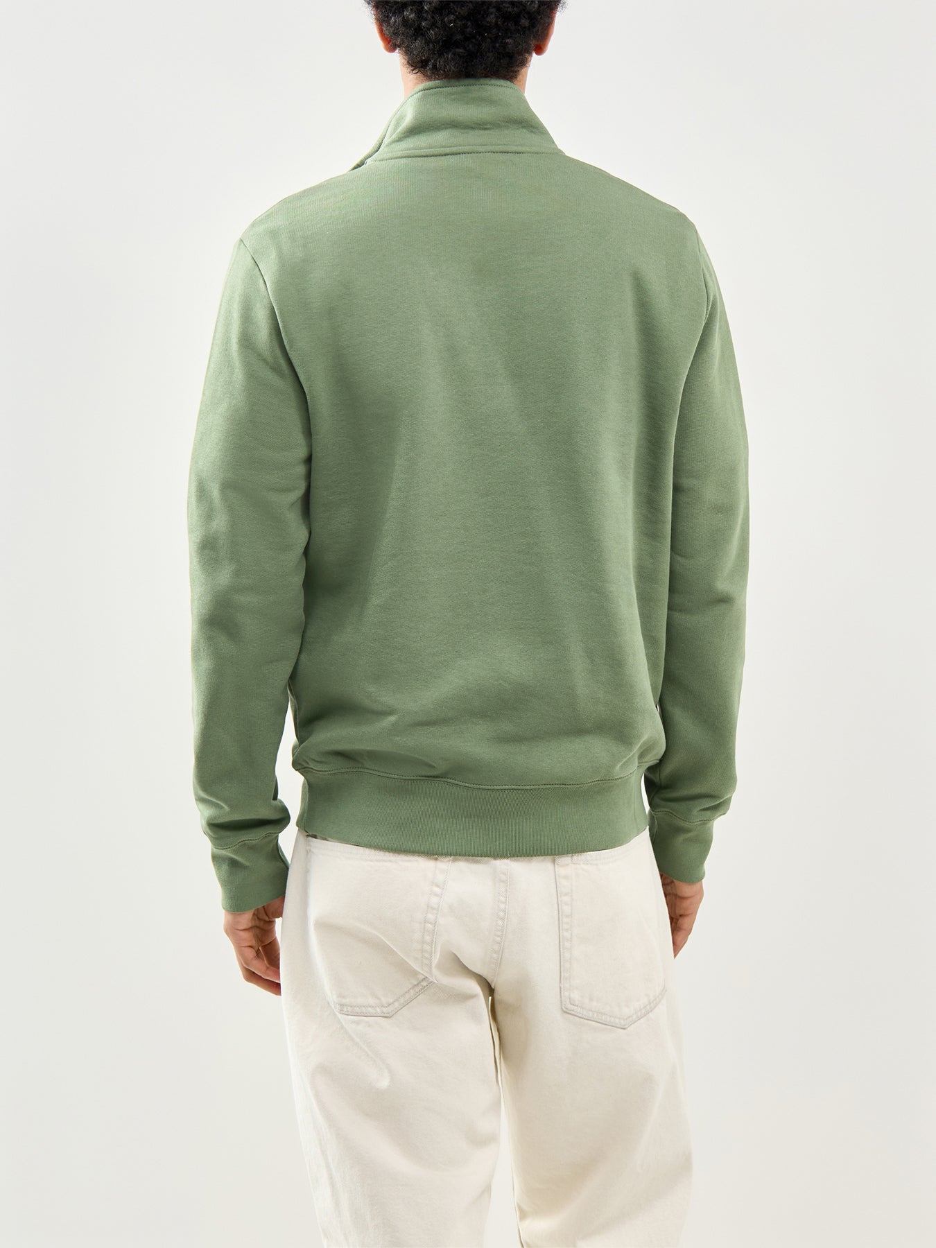 Zebra Quarter Zip Sweatshirt Olive