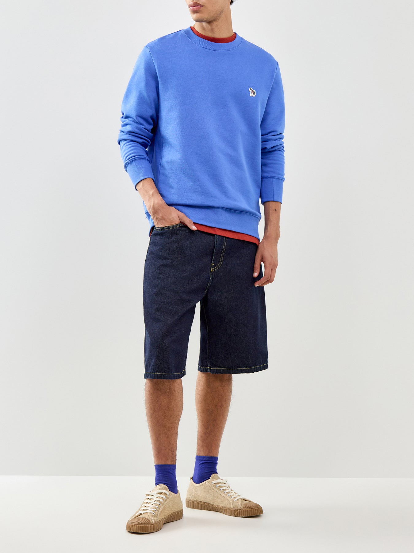 Zebra Crew Sweat Blue