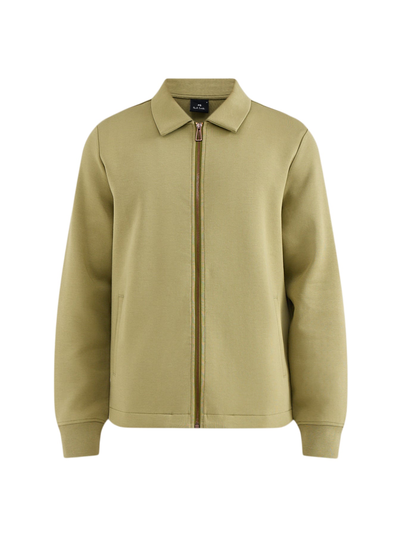 Full Zip Collar Sweatshirt Green