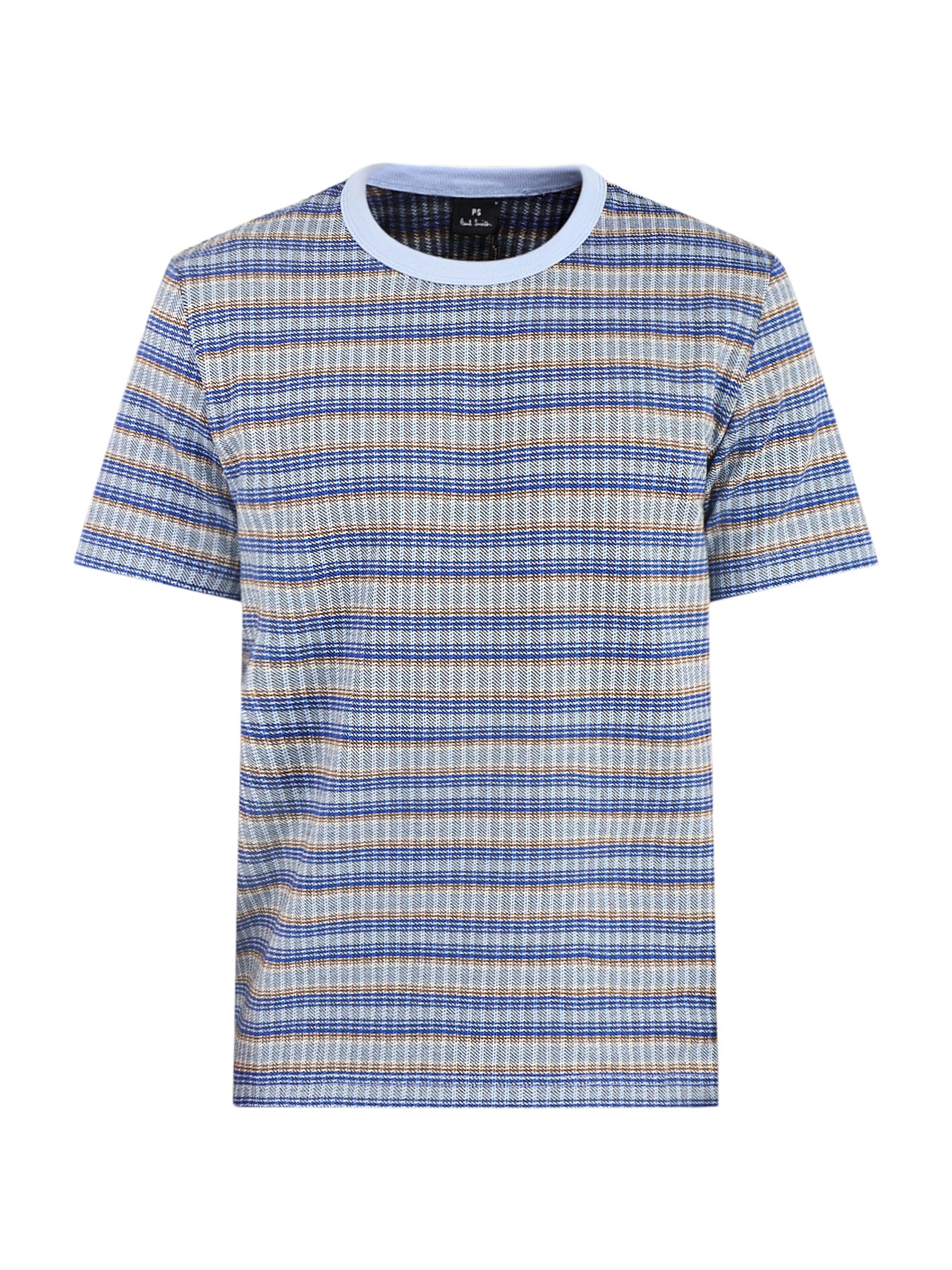Texture Stripe T-Shirt Blue