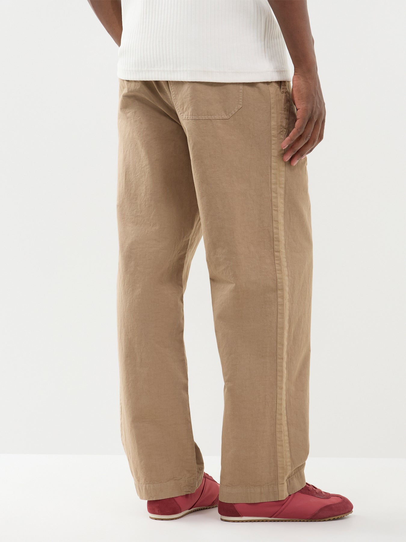 Linen Mix Drawstring Trousers