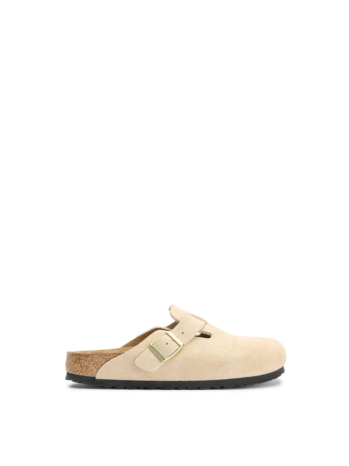 Womens BIRKENSTOCK Boston Suede Slippers Sandcastle