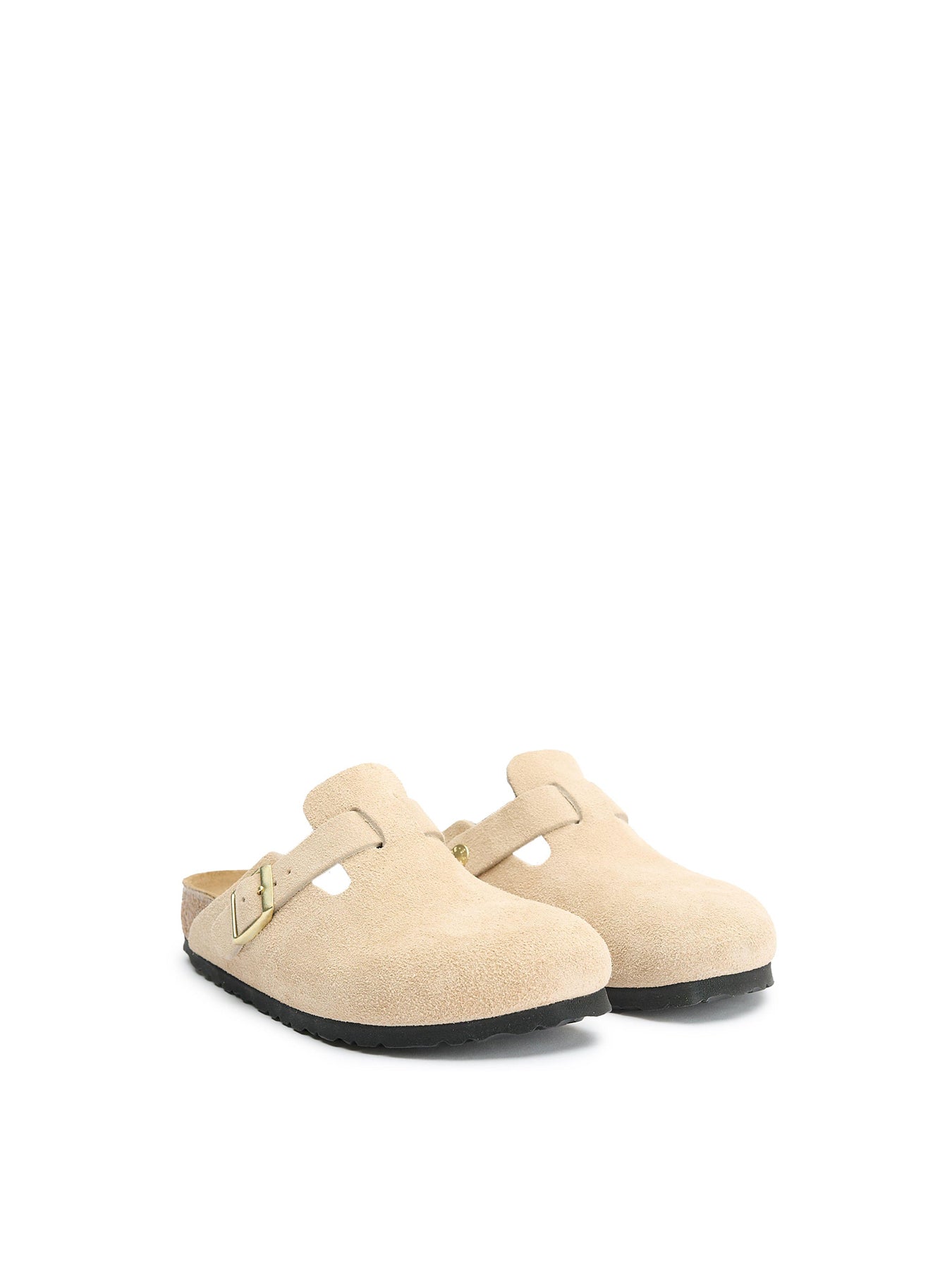 Womens BIRKENSTOCK Boston Suede Slippers Sandcastle