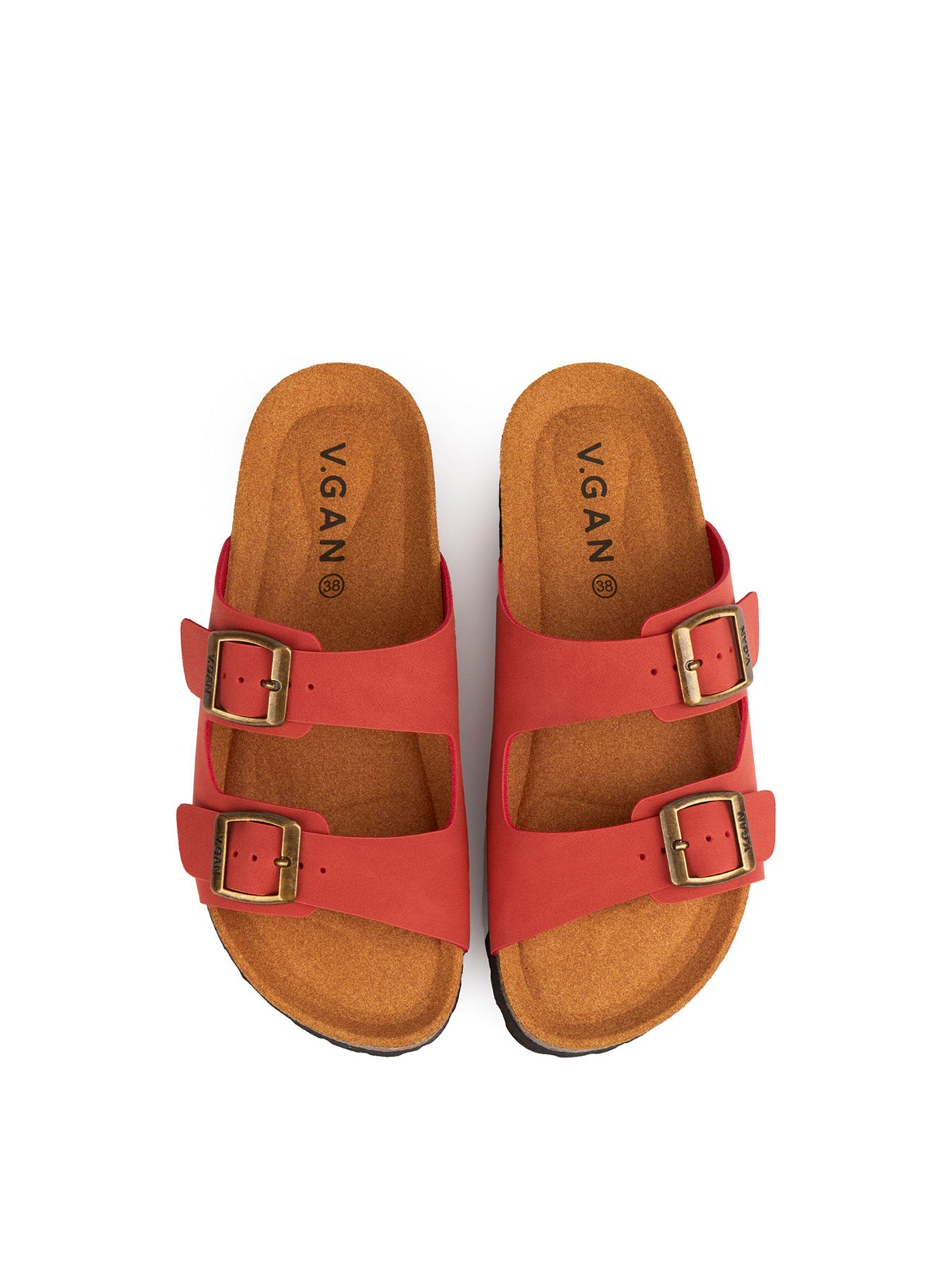 Mango Comfort Footbed Sandals Orange