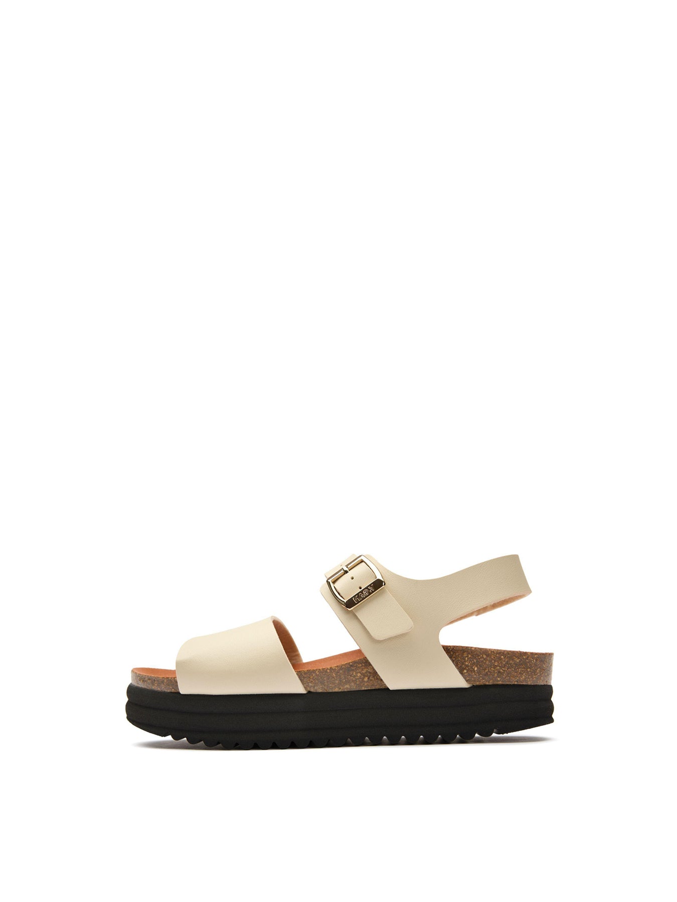 Womens V.GAN Vegan Clove Footbed Synthetic Sandals Cream